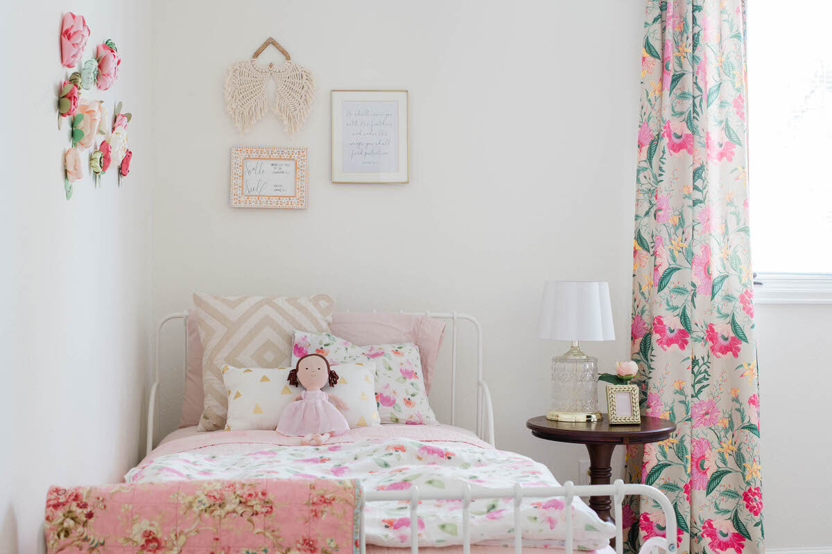 Pink Floral Themed Girls Room by Peggy Haddad Interiors 2