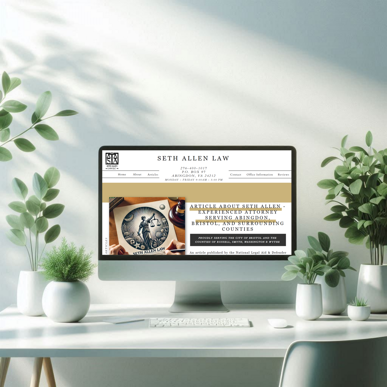 AI-generated computer displaying the desktop article page for Project 1, highlighting clean formatting and user-focused layout created by web designer Taylor Reichart