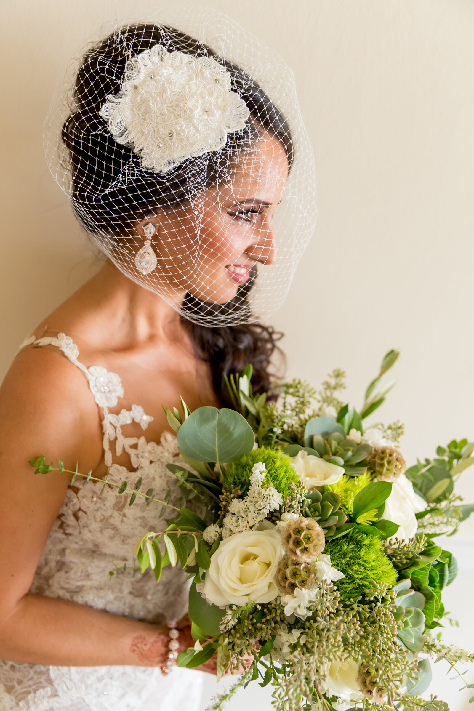 Bride holding a bouquet - Bay Area Wedding Photographer