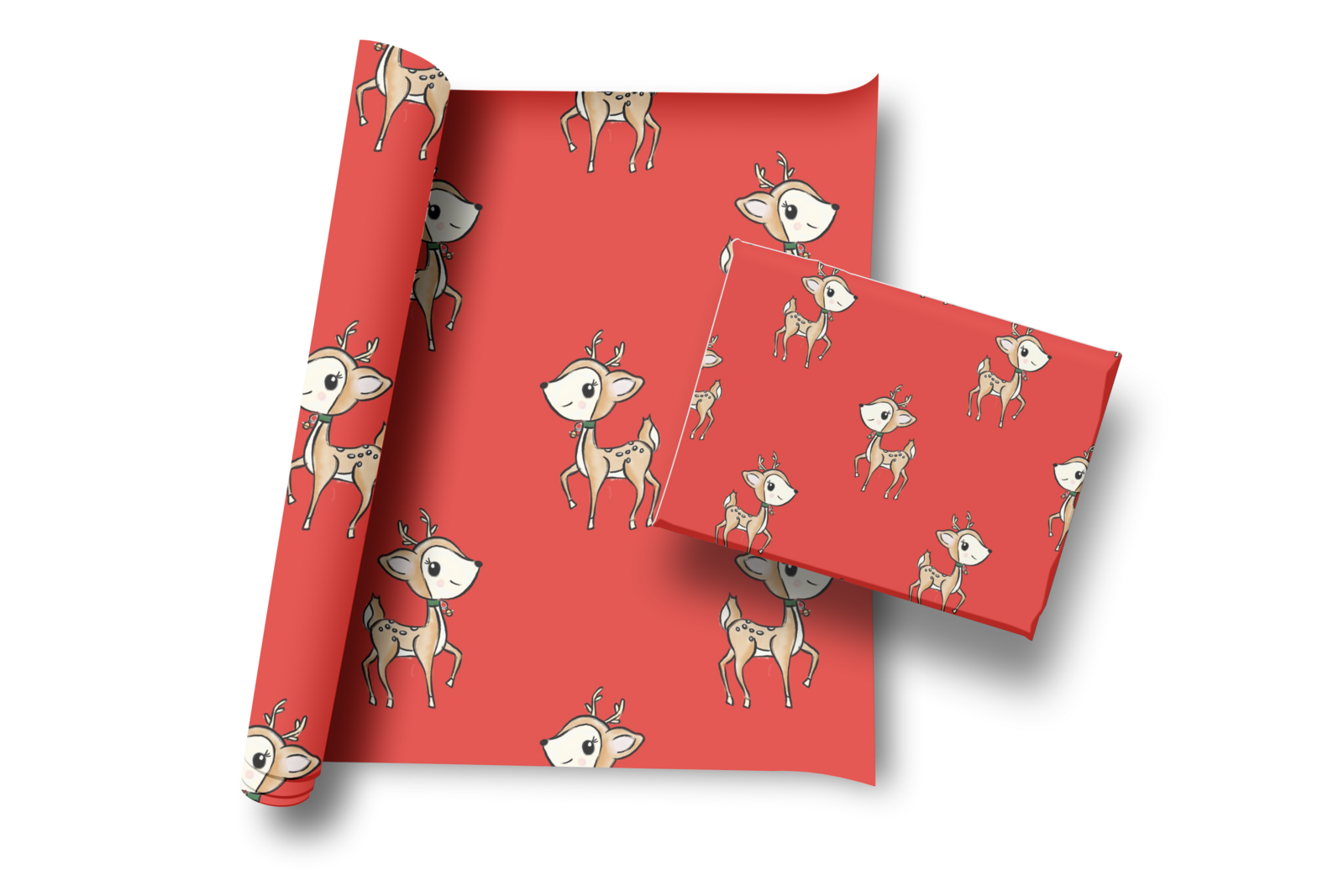 Mockup 11 _ Rolled sheet + wrapped gift