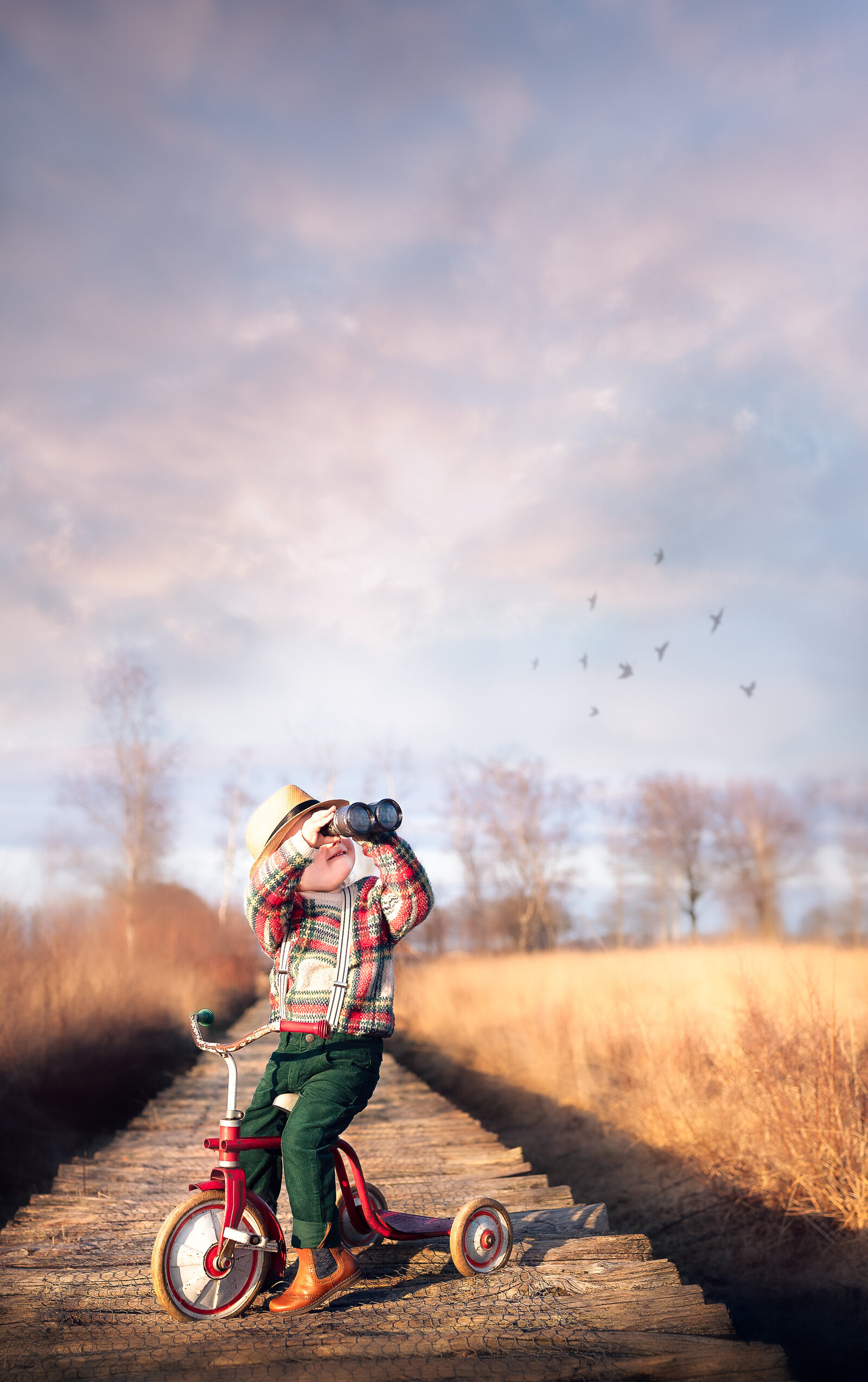 Fine art shoot met vintage driewieler