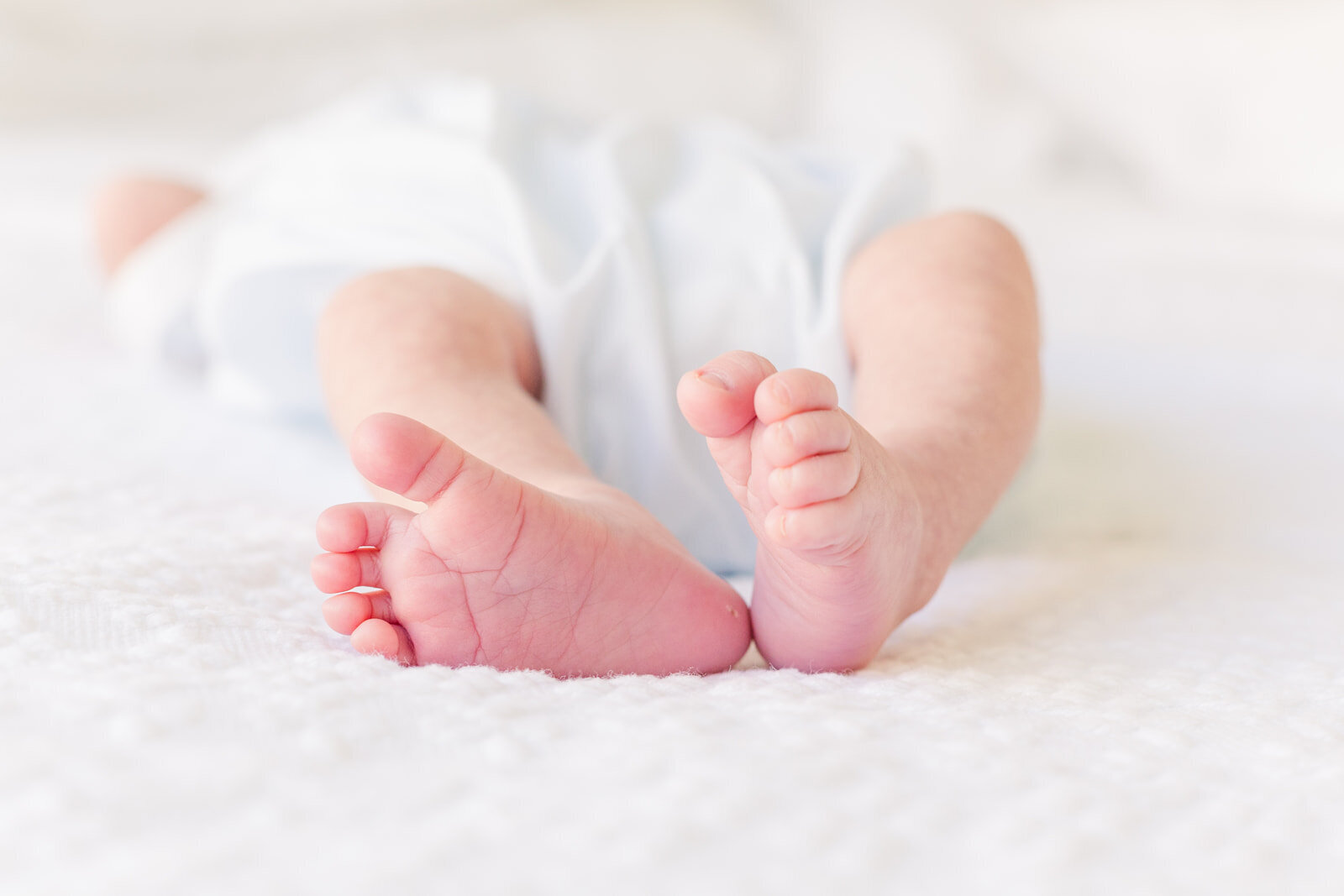 details newborn feet during photoshoot by Laure photography