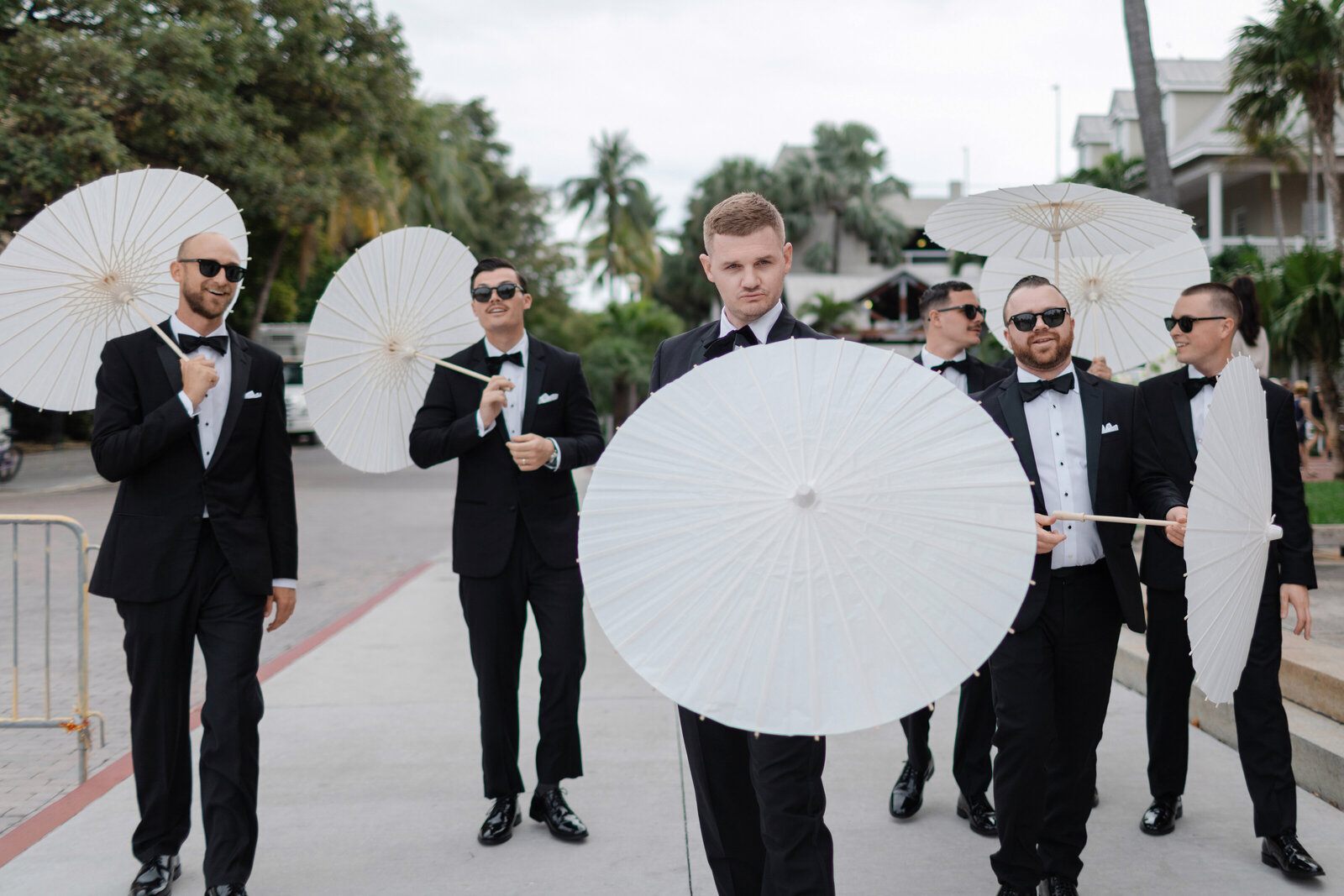 key west wedding planner, bridal party, bridesmaids, groomsmen, key west bride and groom, destination wedding, bridal party photos, key west wedding photography, historic tours of america