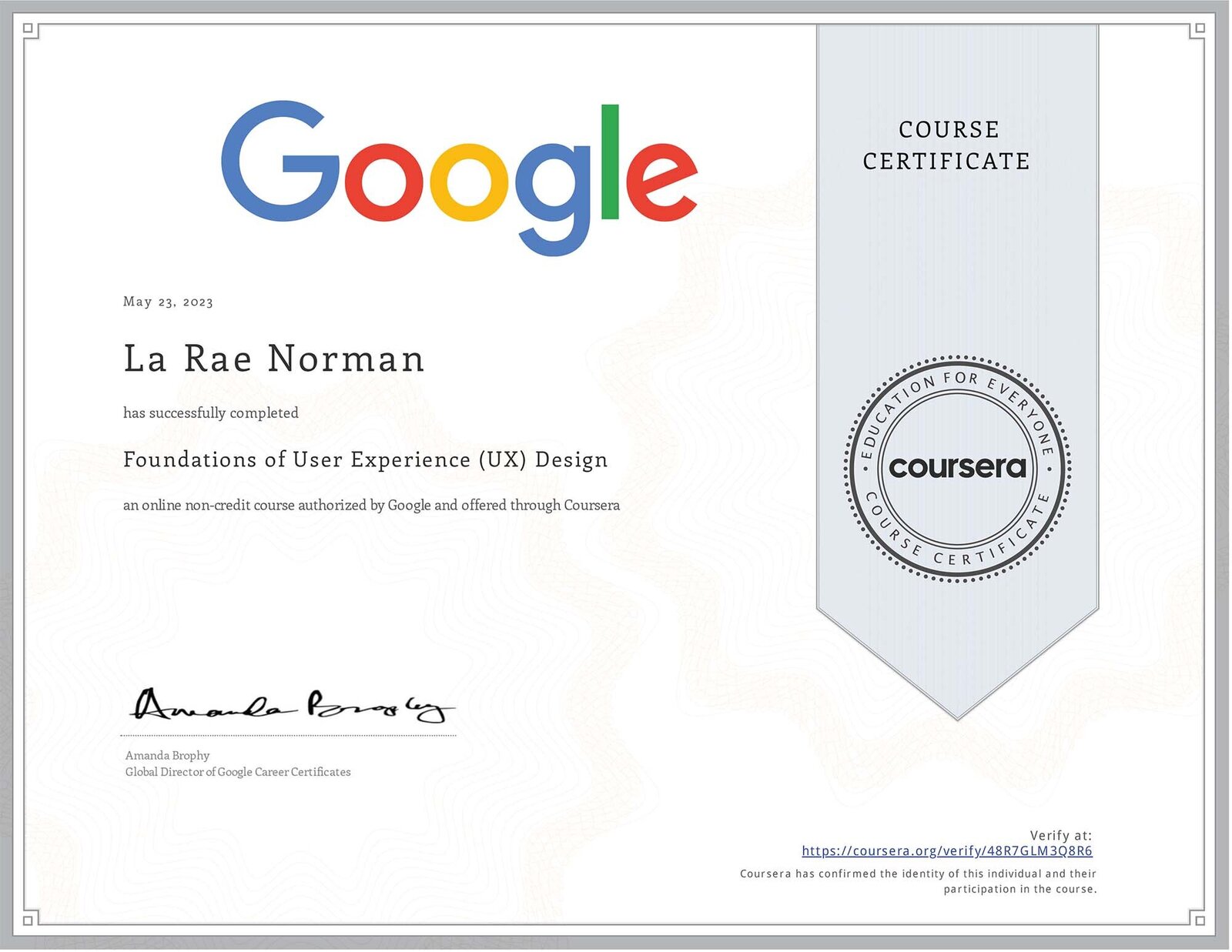 Foundation of User Experience (UX) Design Google Certificate