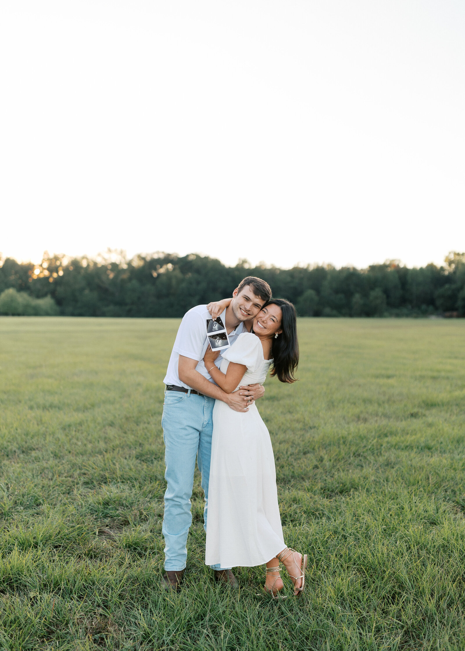 Baby announcement portrait photographer Alabama Birmingham Auburn outdoor natural light.
