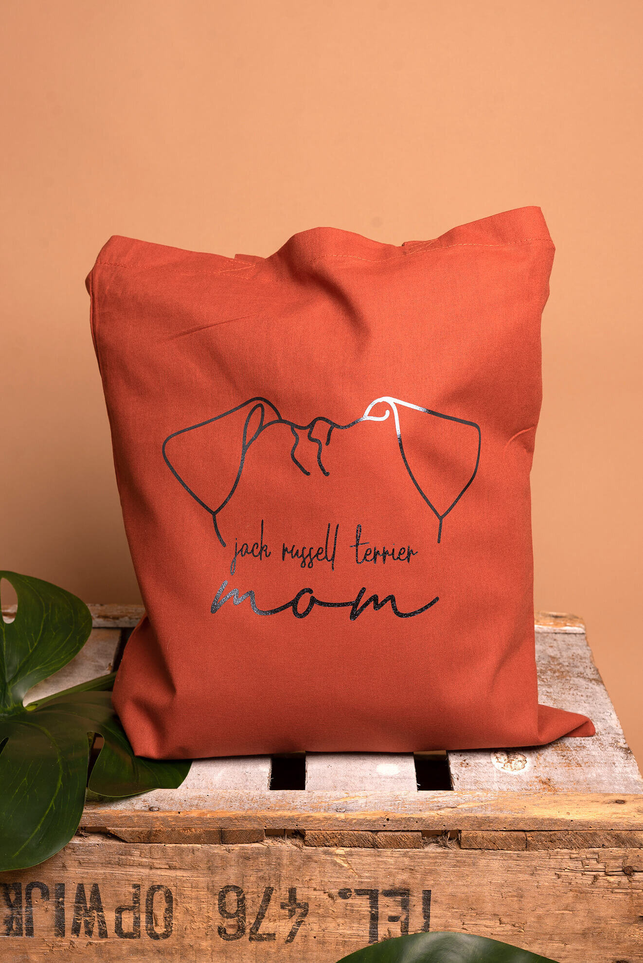 Tote bag jack russel hond gepersonaliseerd