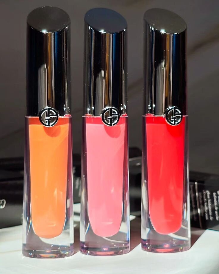 which shade is your fav from @armanibeauty NEW Prisma Glass Lip Gloss__ Shop my shades at @sephora_ 02 Candy Halo 03 Honey Gleam 04 Cherry Glaze #giftedbyarmani #armanibeauties #armanibeauty #prismagloss #glasslips