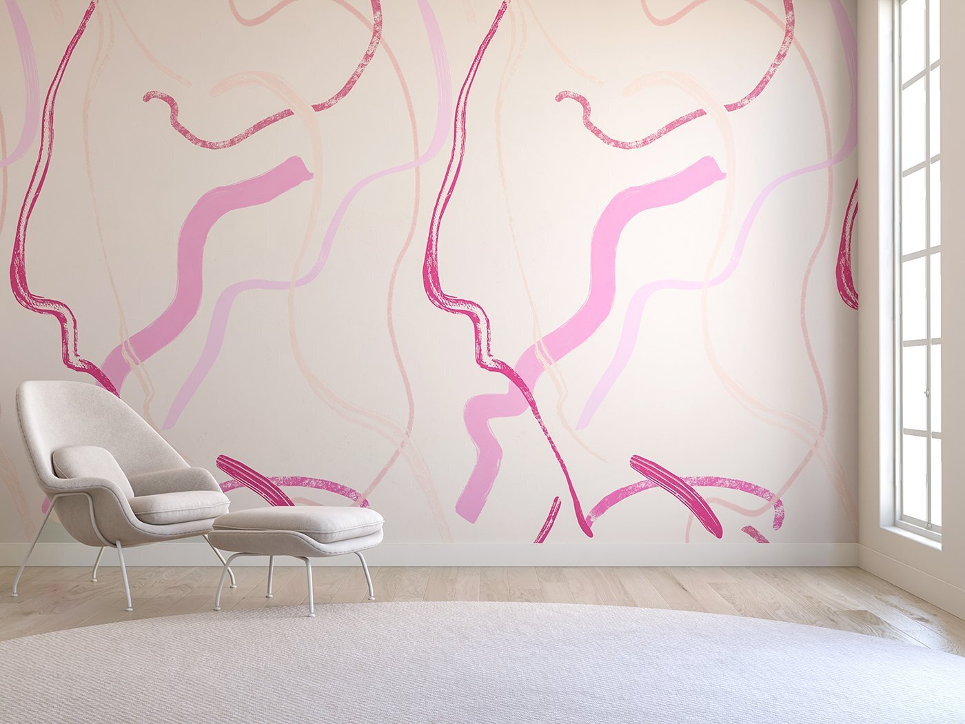 Surface Pattern Design and Art Licensing by Lucia Pador - Terrain for drop it Modern - TERRAIN© MURAL _ BUBBLEGUM