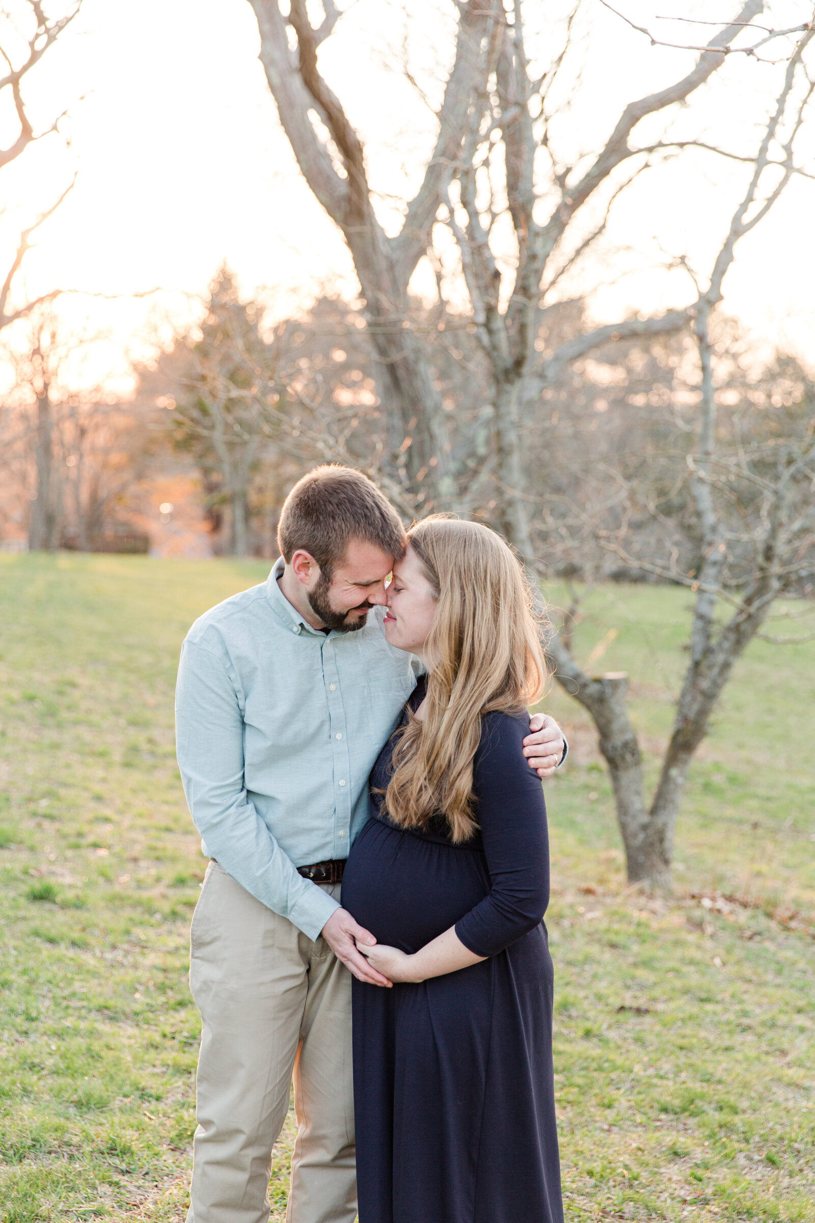 Maternity Session in the spring at Arnold Arboretum, Boston MA