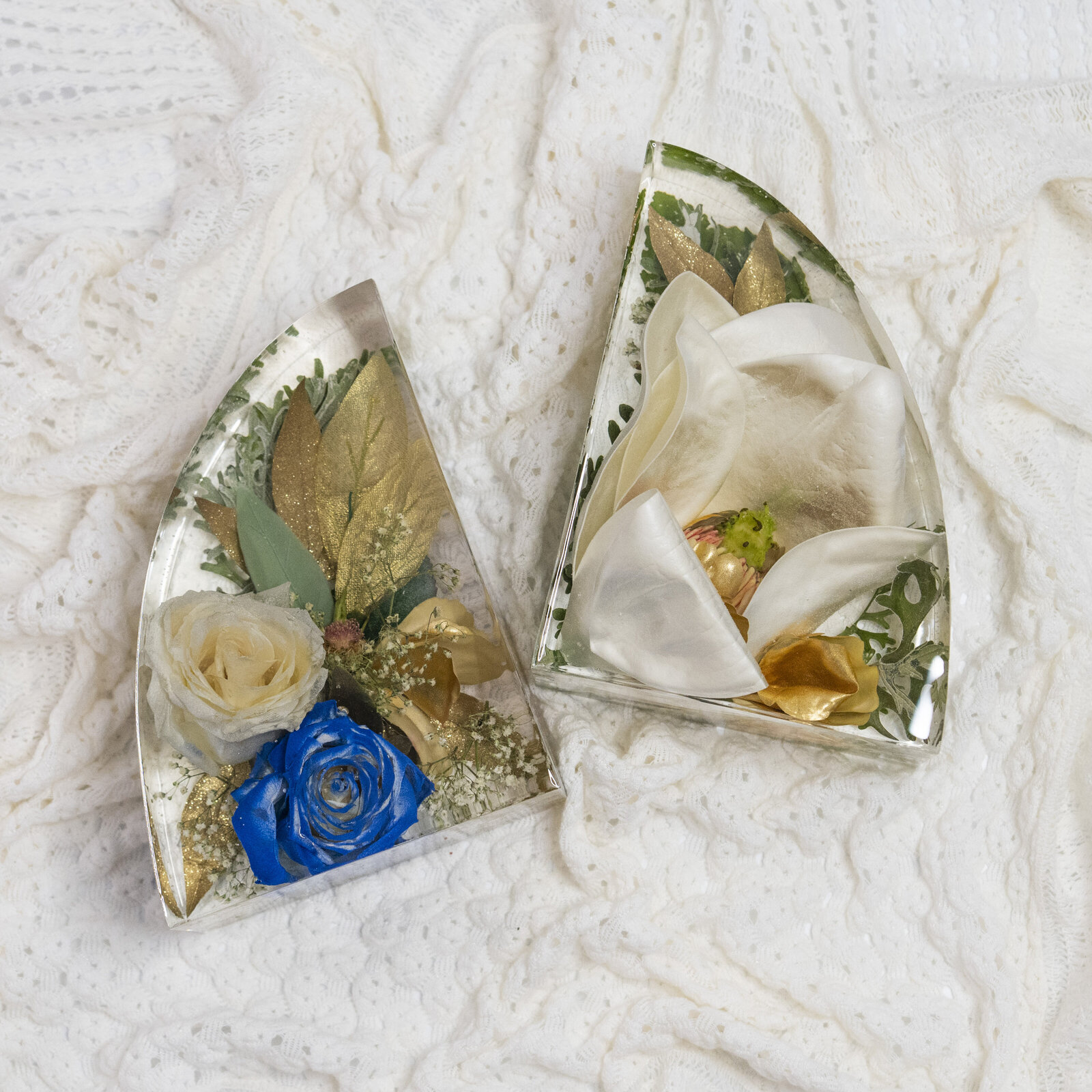 bookends blue white gold silk magnolia paint KayleK