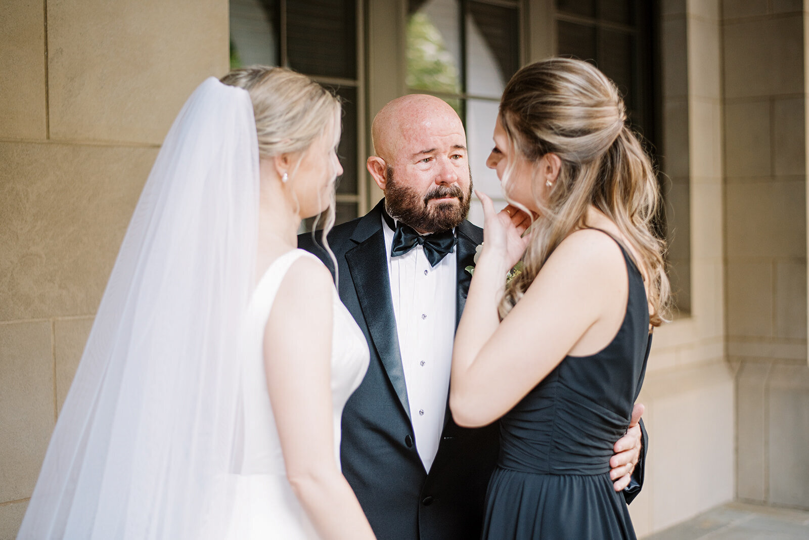 crying during first look with dad