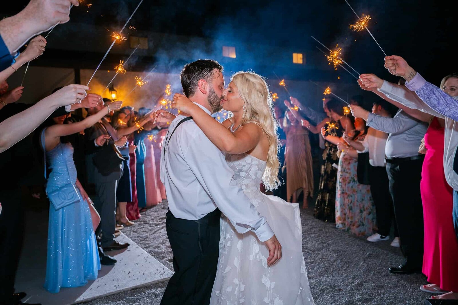 Sparkler Send Off at Bakers Raanch Wedding Venue