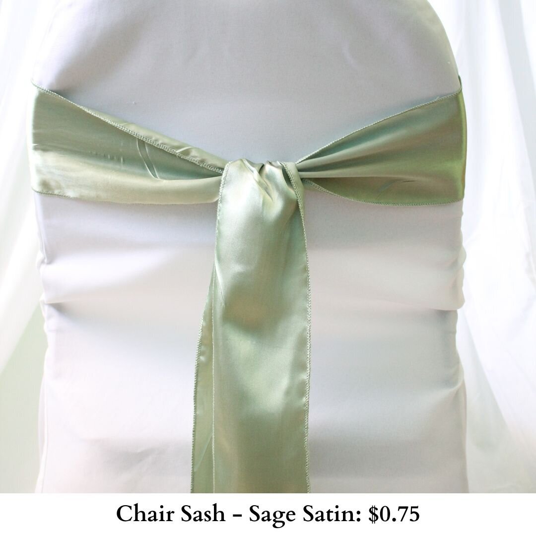 Chair Sash-Sage Satin-216