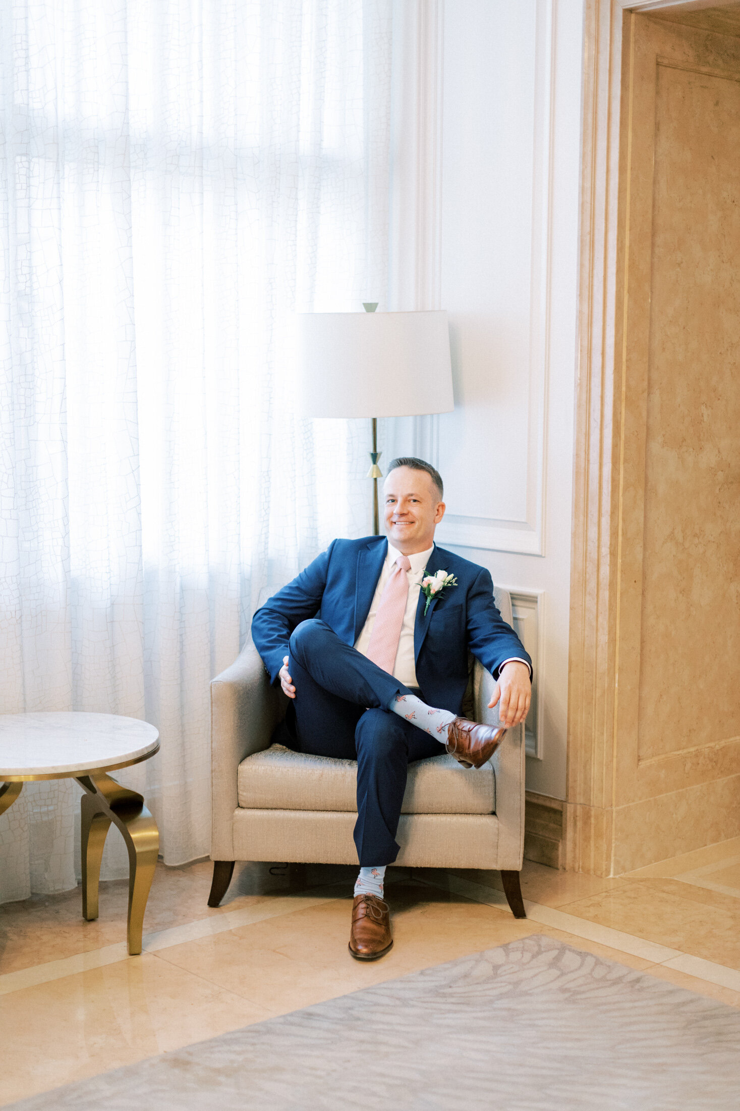 Groom portraits in DC at the Ritz Carlton Pentagon City