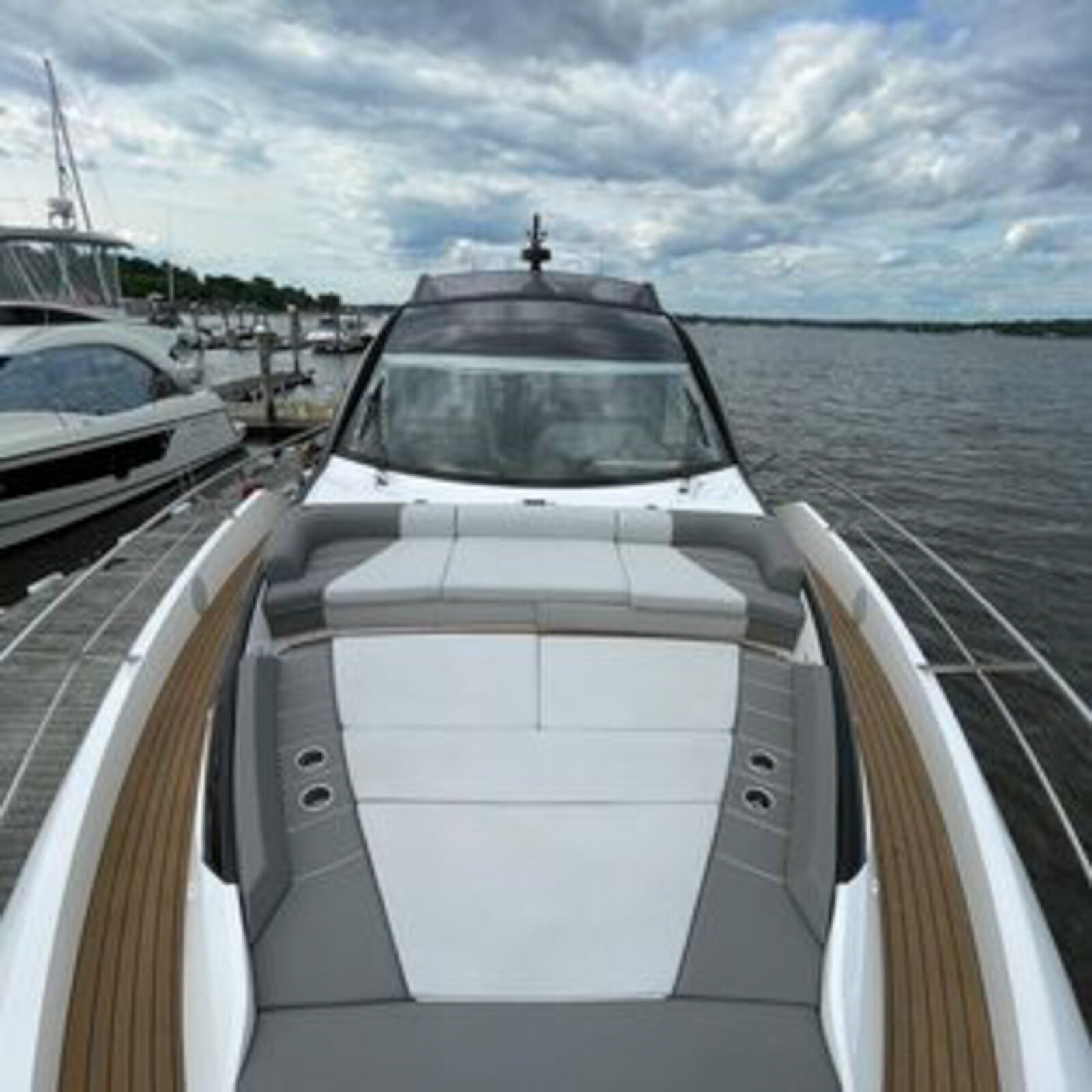 Top deck view of a yacht ready for detailing