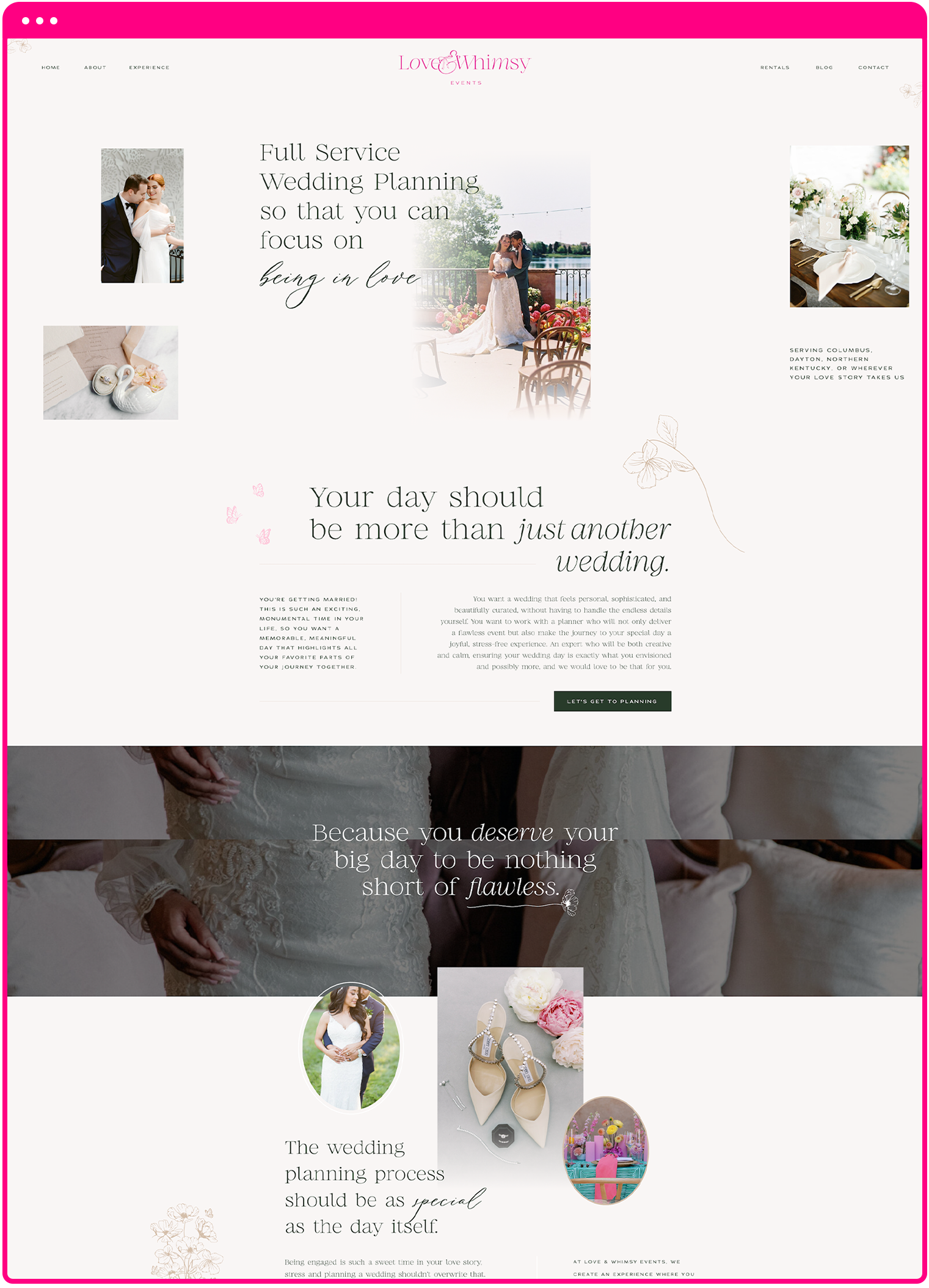 website_design_for_ohio_wedding_planner