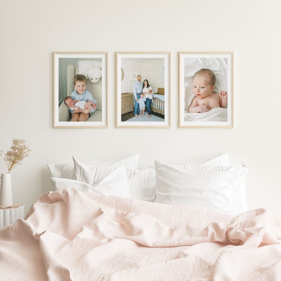 Beige Minimalist Bohemian 3 Wall Frame Mockup Instagram Post