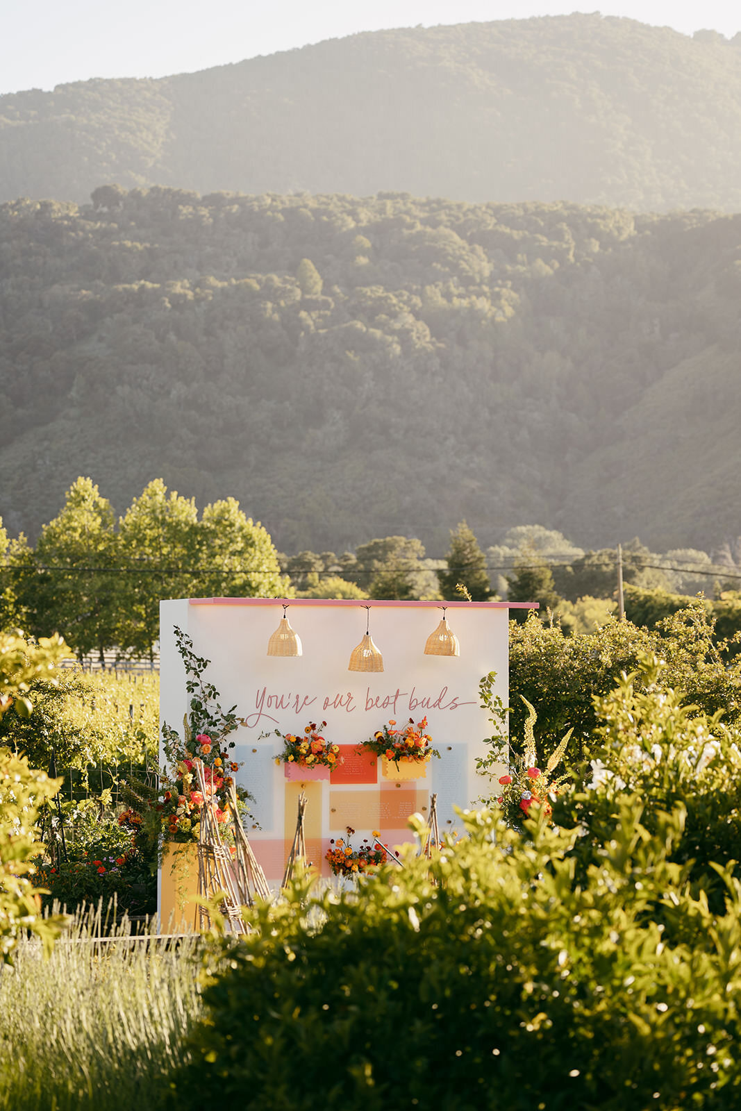 Colorful Bernardus Spring Wedding74