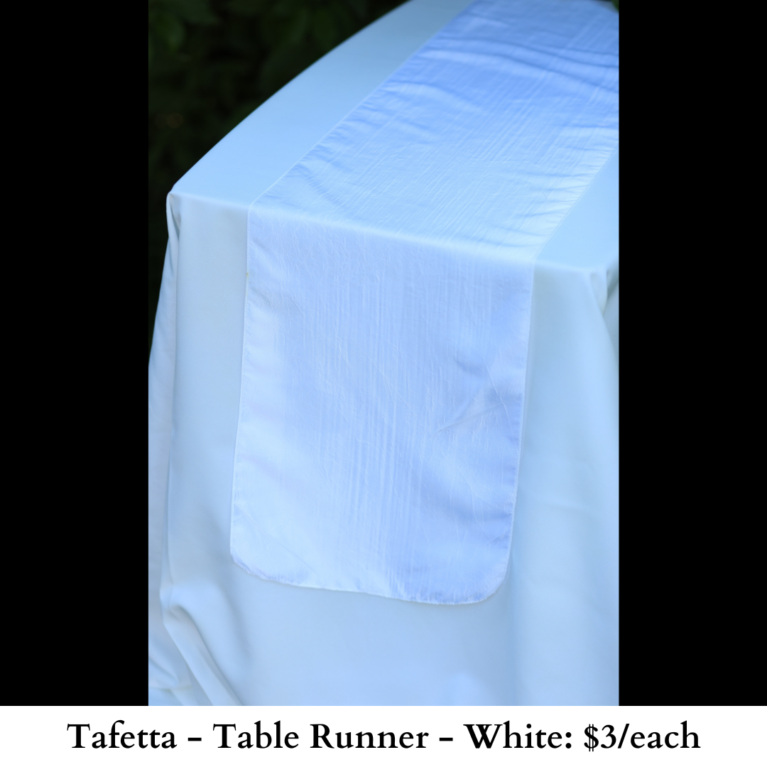 Tafetta-Table Runner-White-720