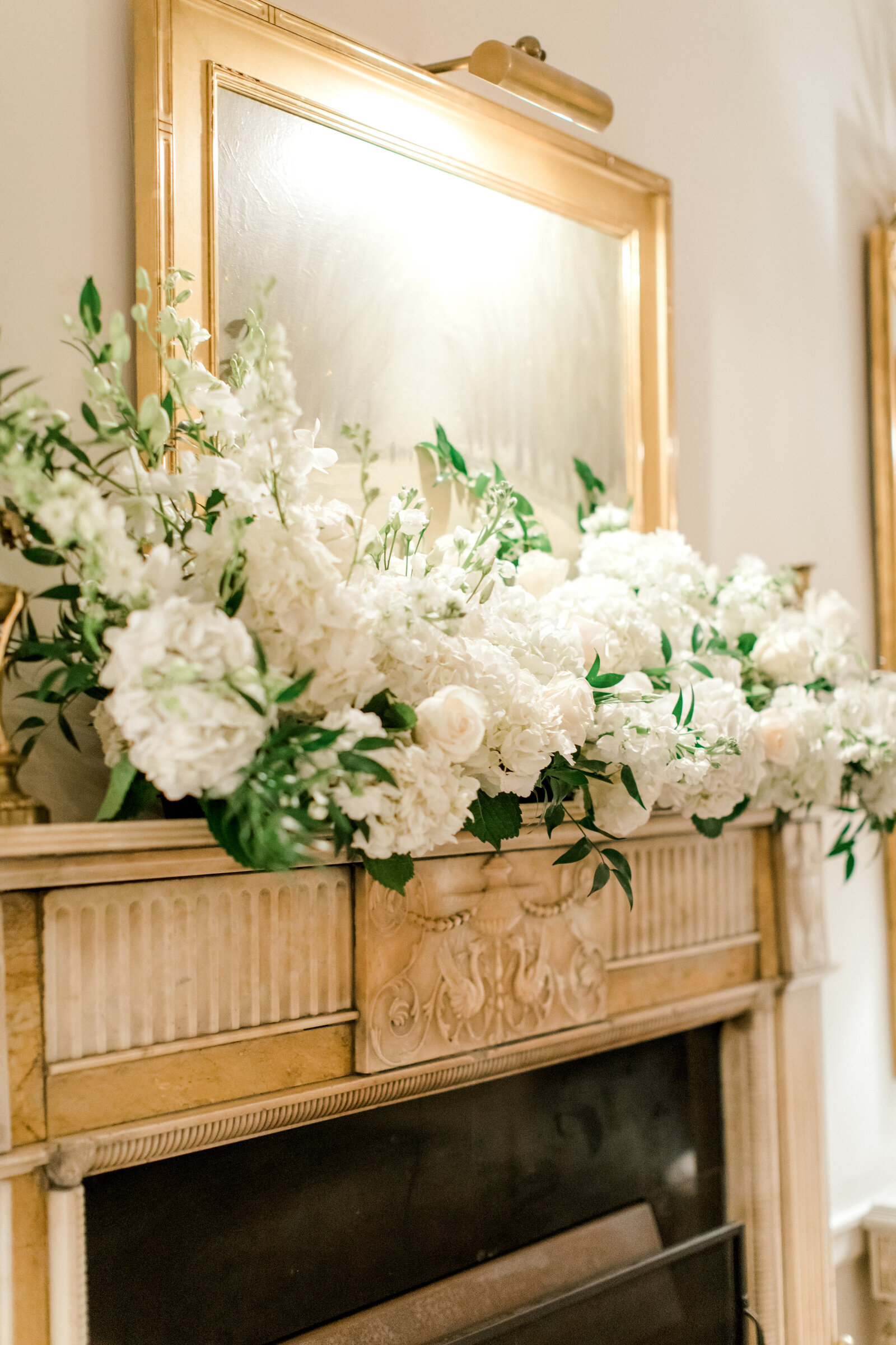 Wedding Mantle decor white