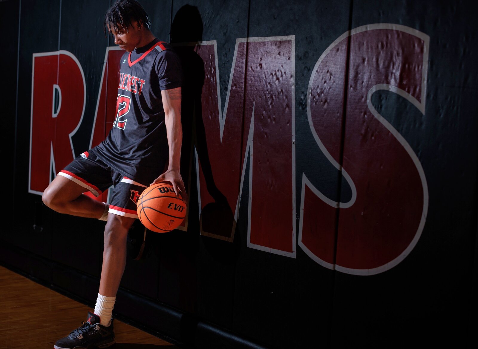 Boy holding basketball