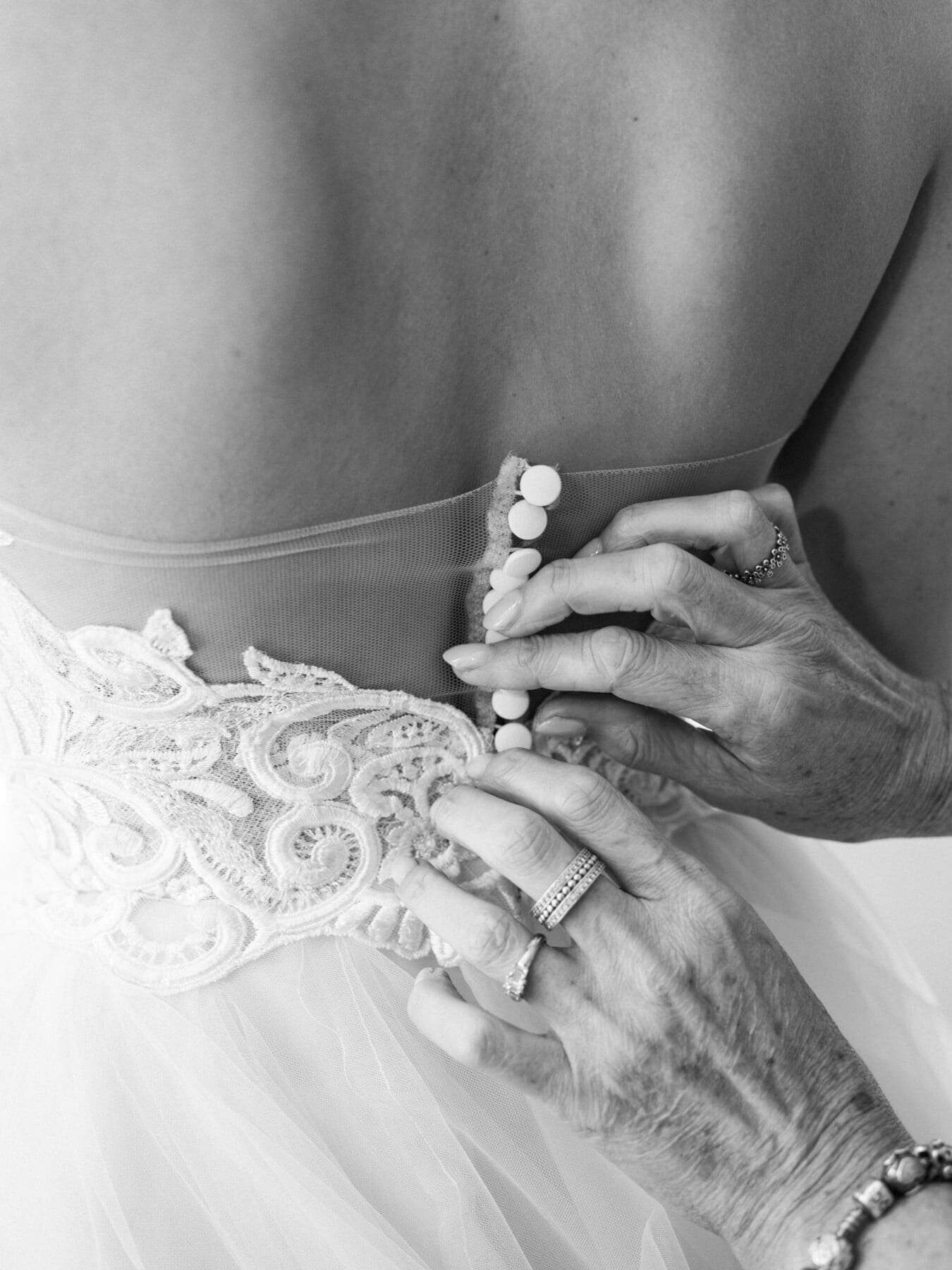 Back details of Oksana Mukha wedding gown