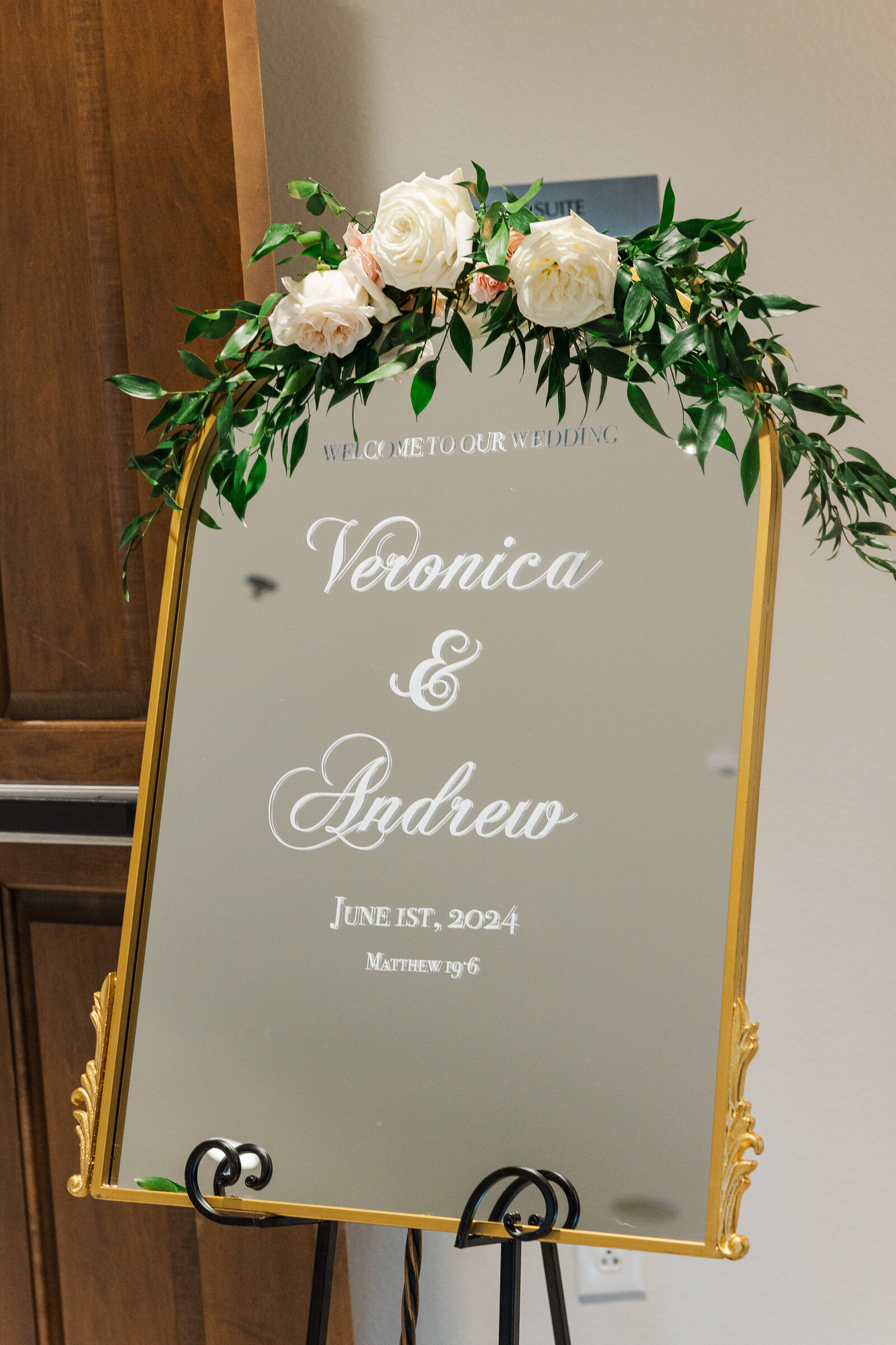 Wedding welcome board