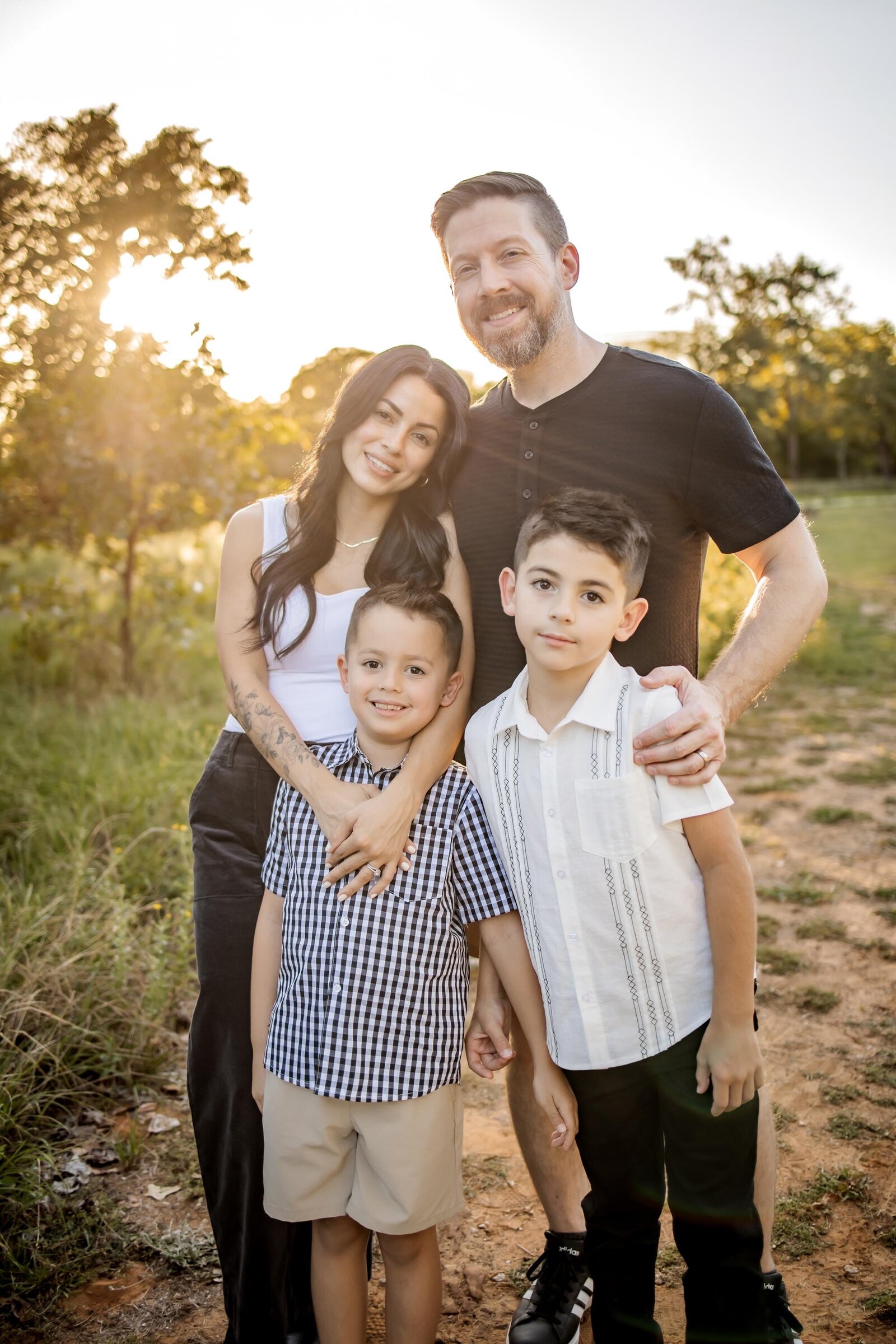 Southlake family at a photo session in Southlake, Texas