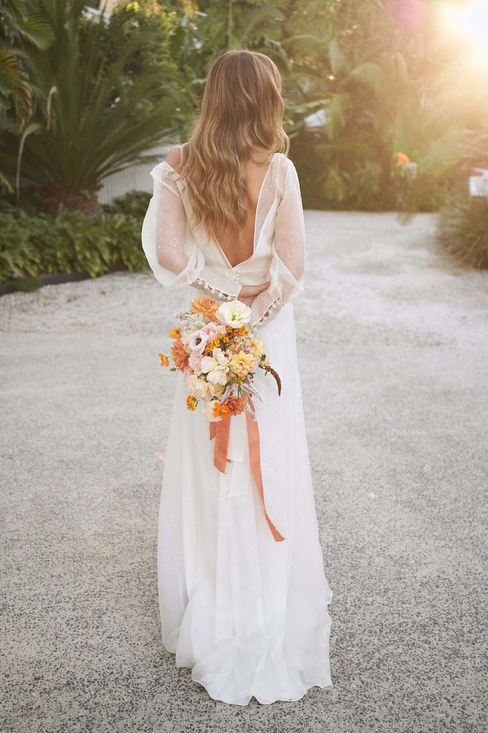 romantic bouquet - wedding florist noosa