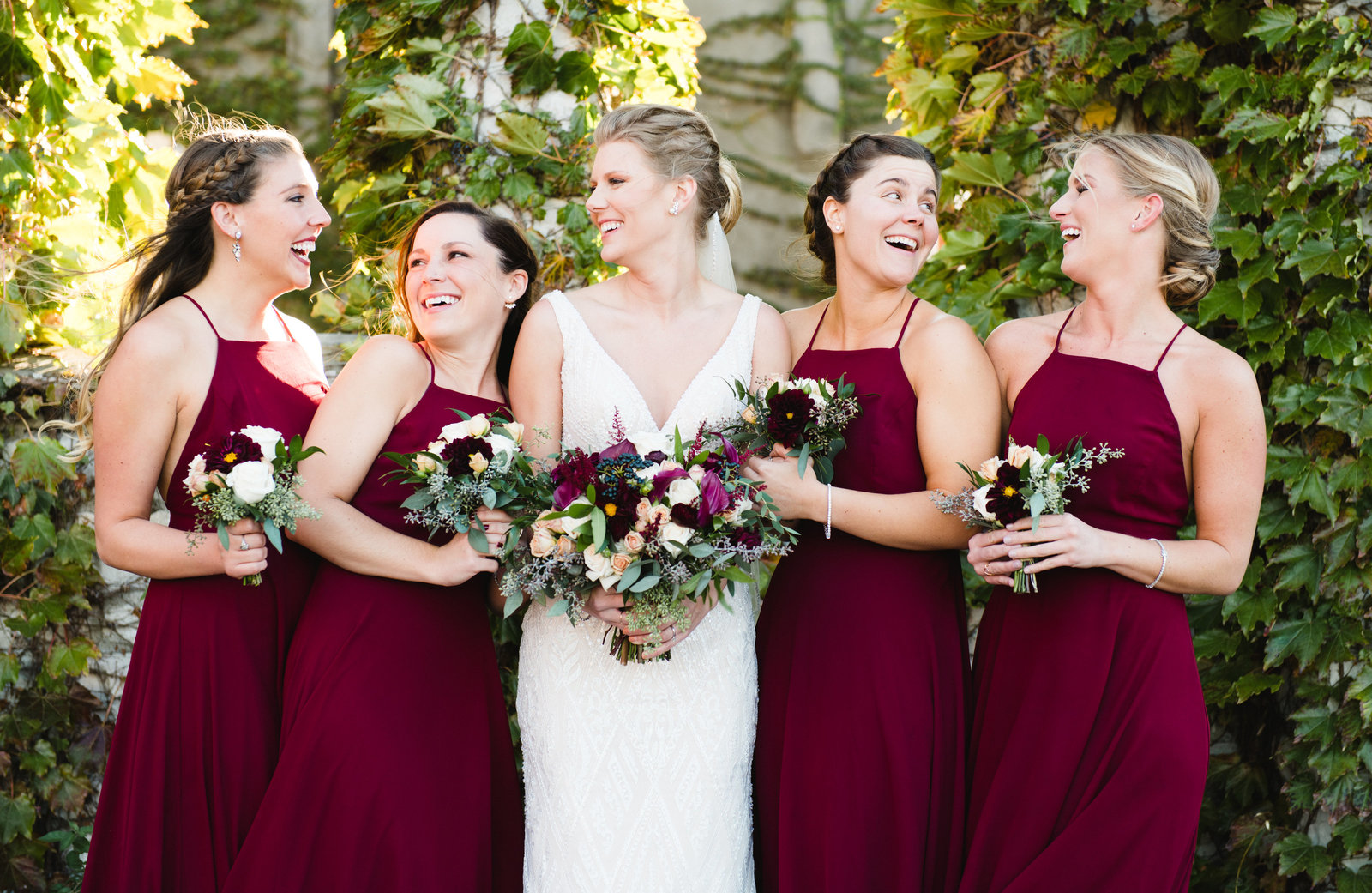 bridesmaids wedding photos