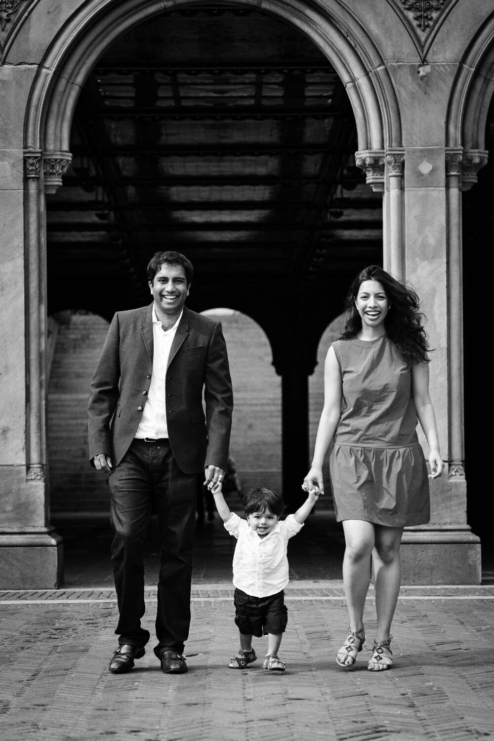 Family portrait at the Bethesda Terrace