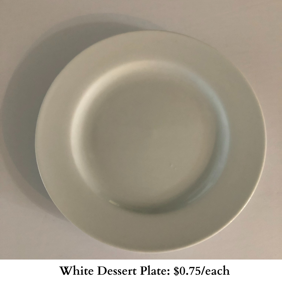 White Dessert Plate-410