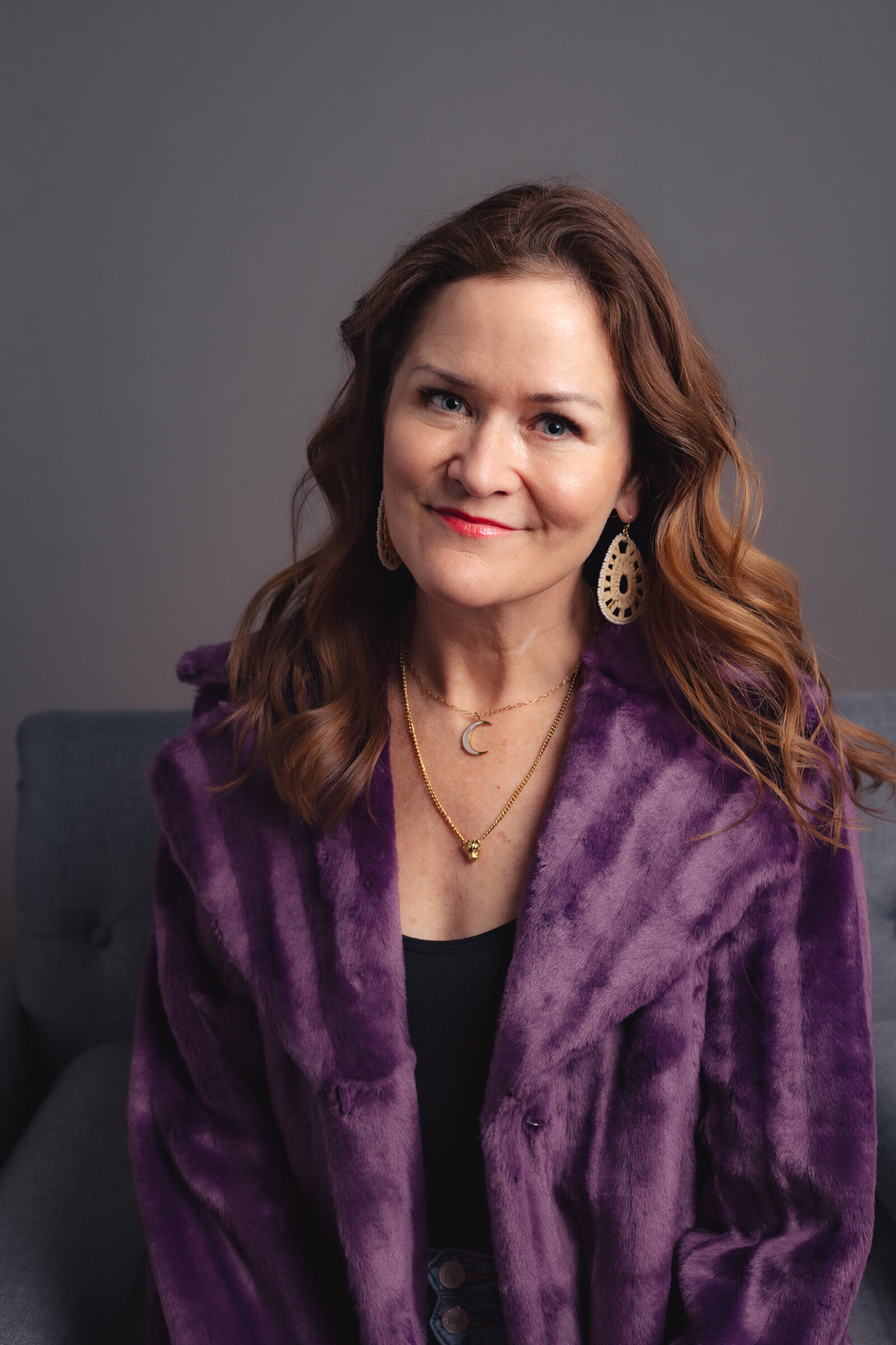 Lifestyle headshot of styled woman in studio in Tigard Oregon