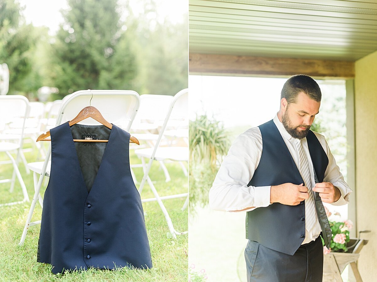 Navy & Rose Summer Backyard Wedding | Danvers, IL_0012