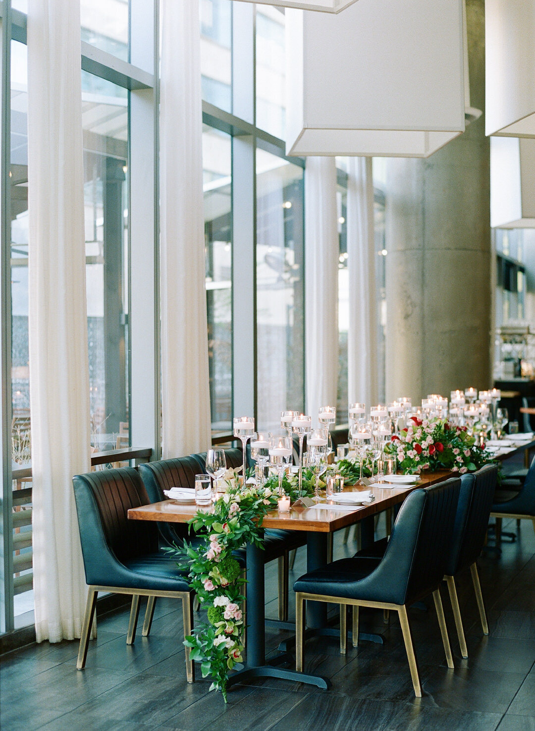 Table setting at Rehearsal Dinner at Mission and Market in Atlanta