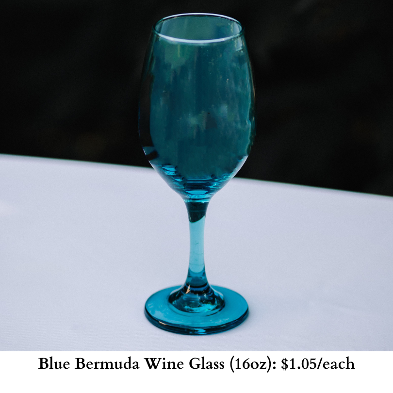 Blue Bermuda Stemmed Wine Glass-769