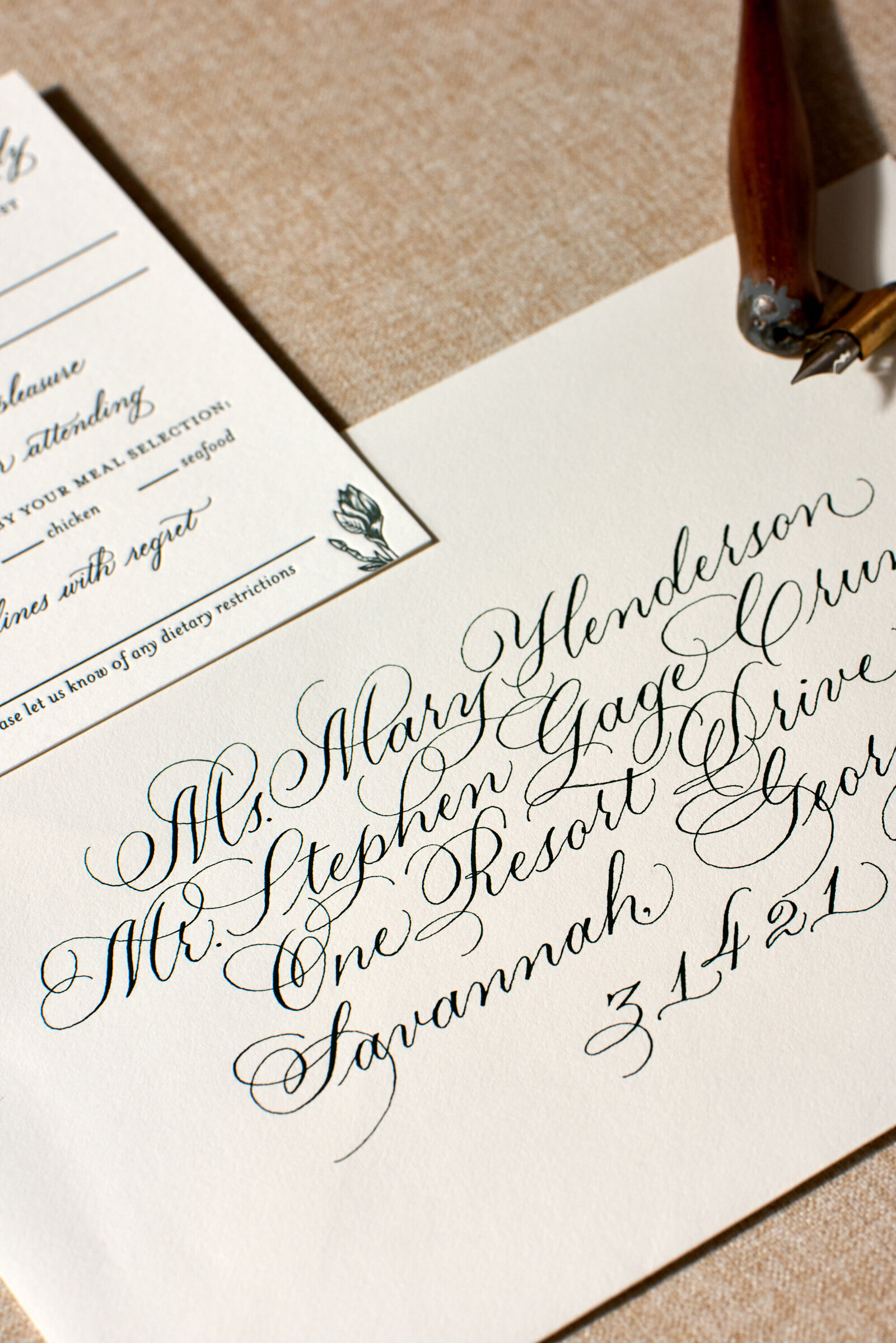 LowcountryPaperCo_Mary&Gage_EnvelopeCalligraphy