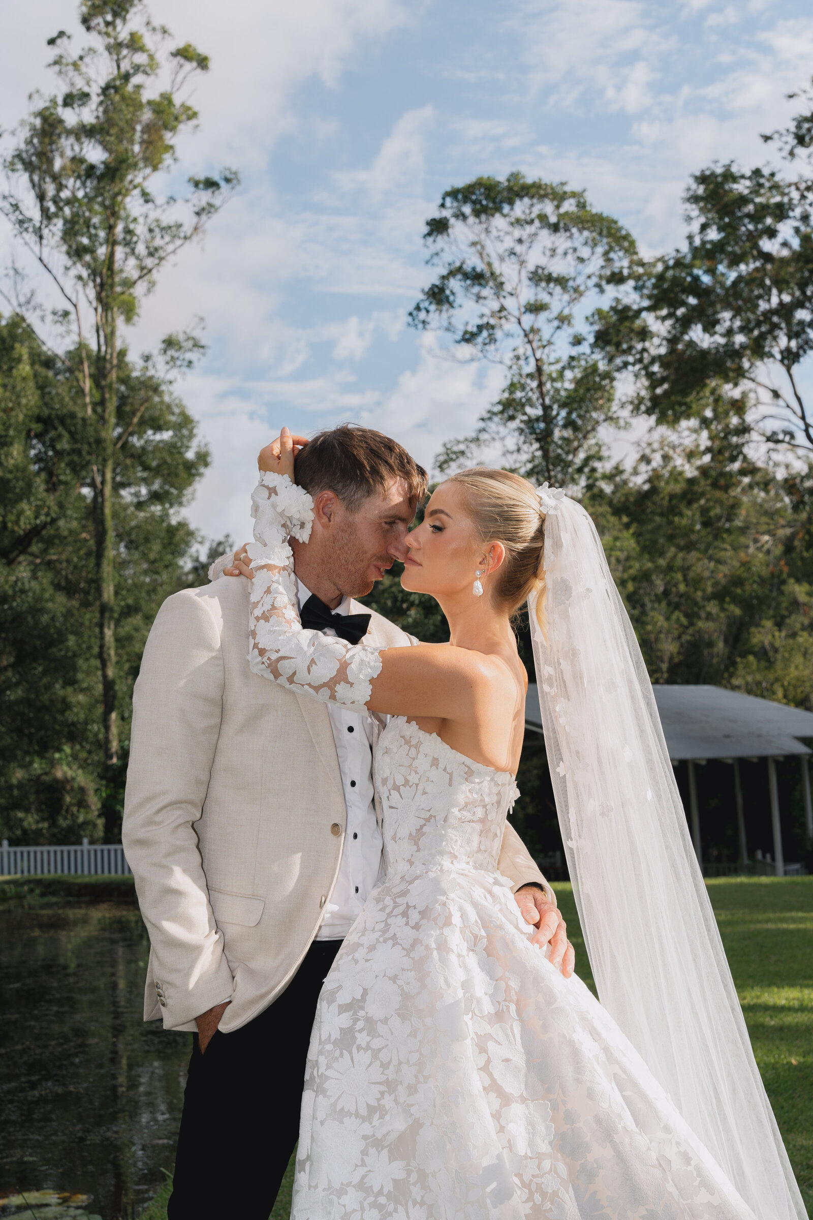 Bride and Groom Outdoor Kwila Lodge Portrait