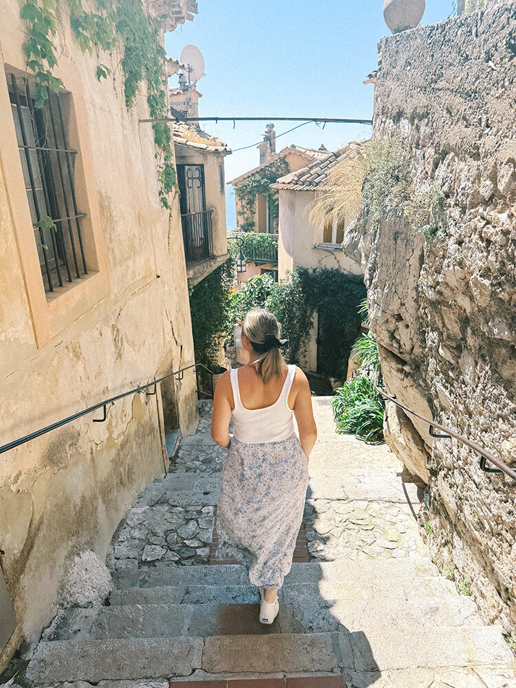 girl walking in france