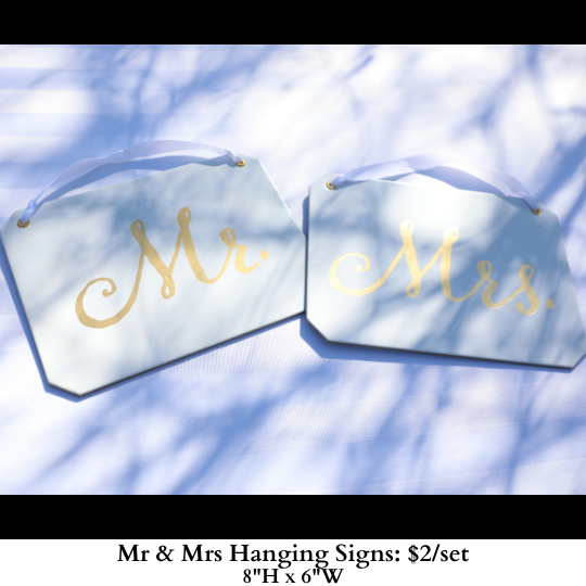 Mr & Mrs Hanging Sign-745