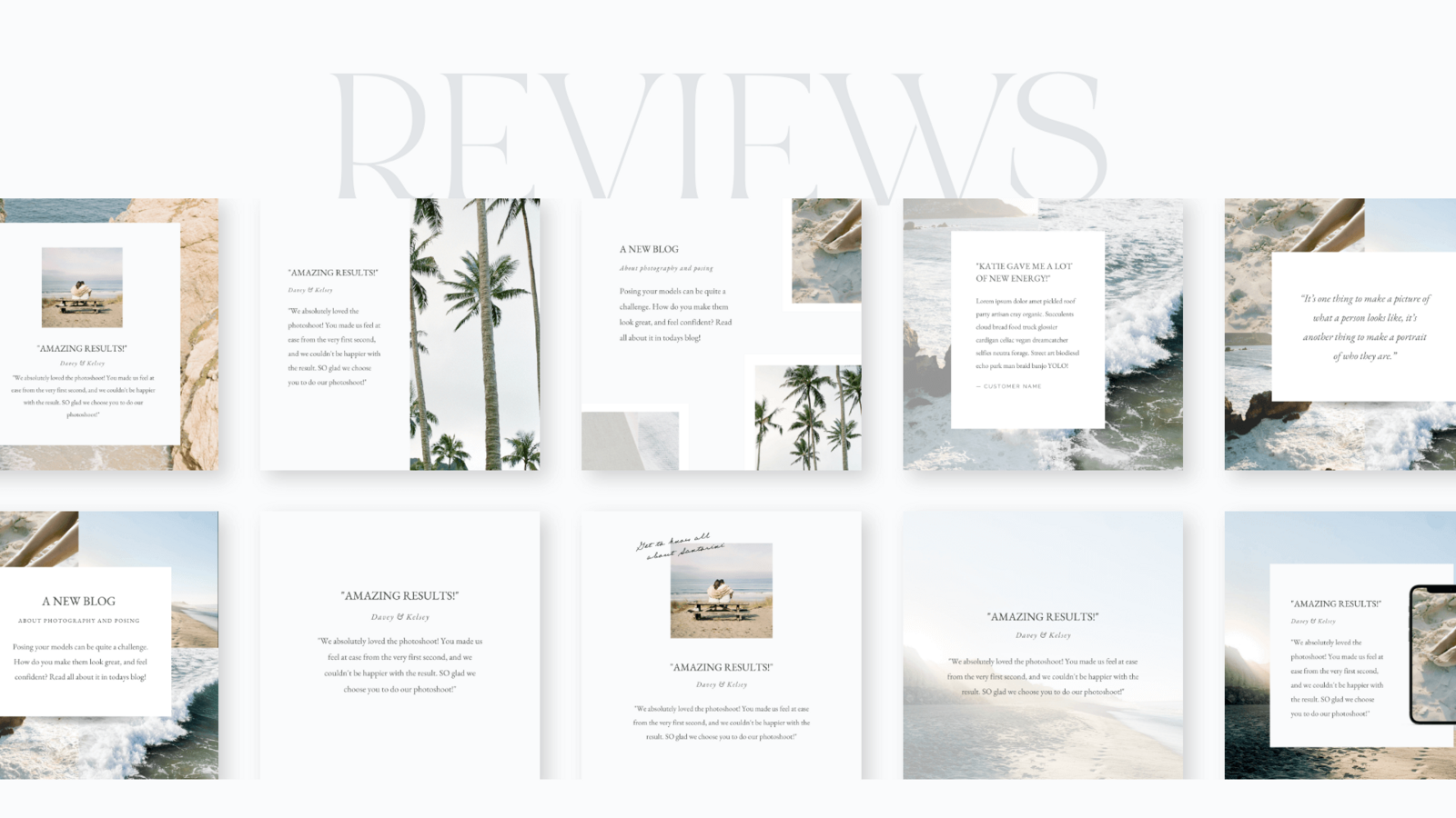 Santo Beach social media templates reviews