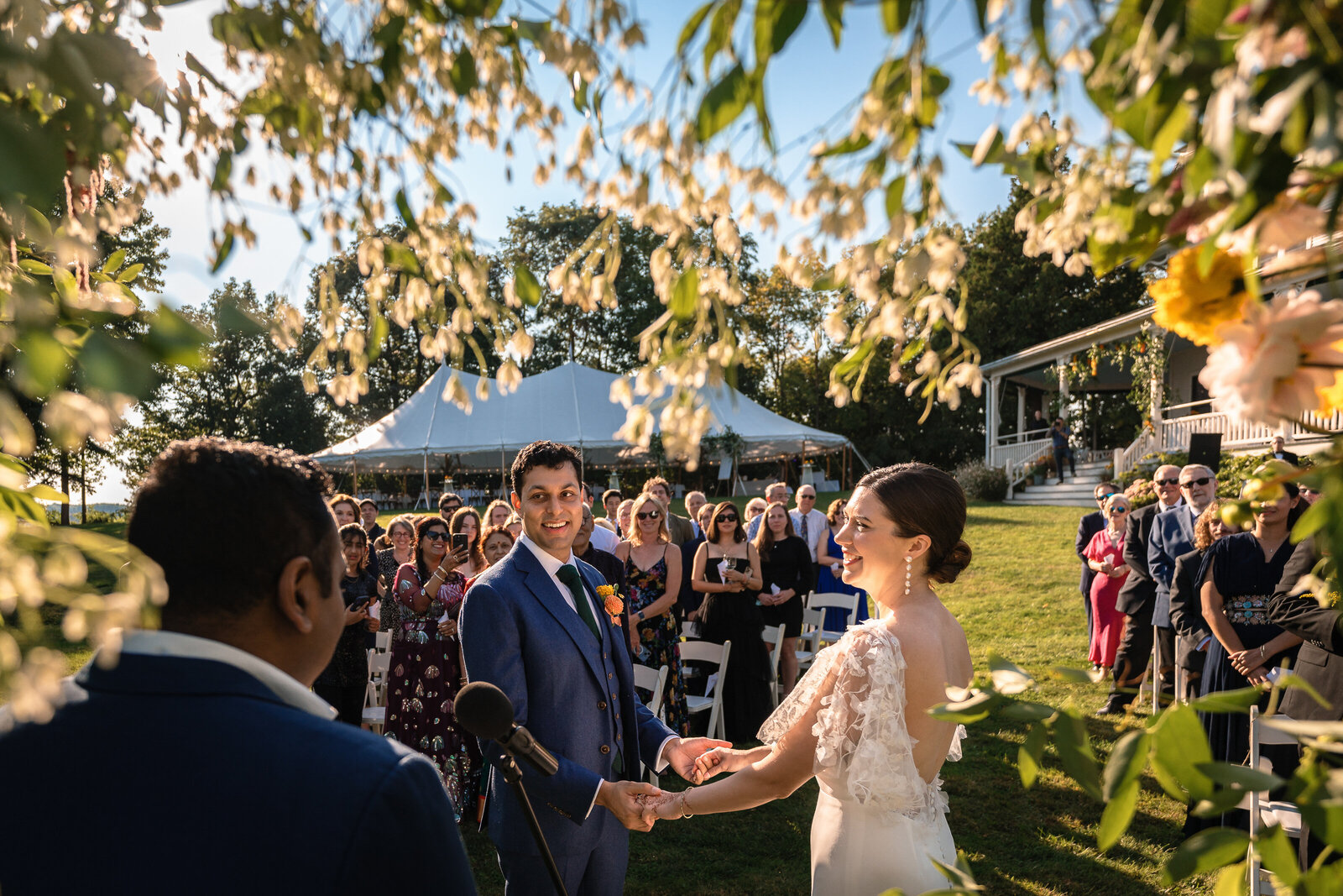 Bride-groom-during-vermont-wedding-ceremony