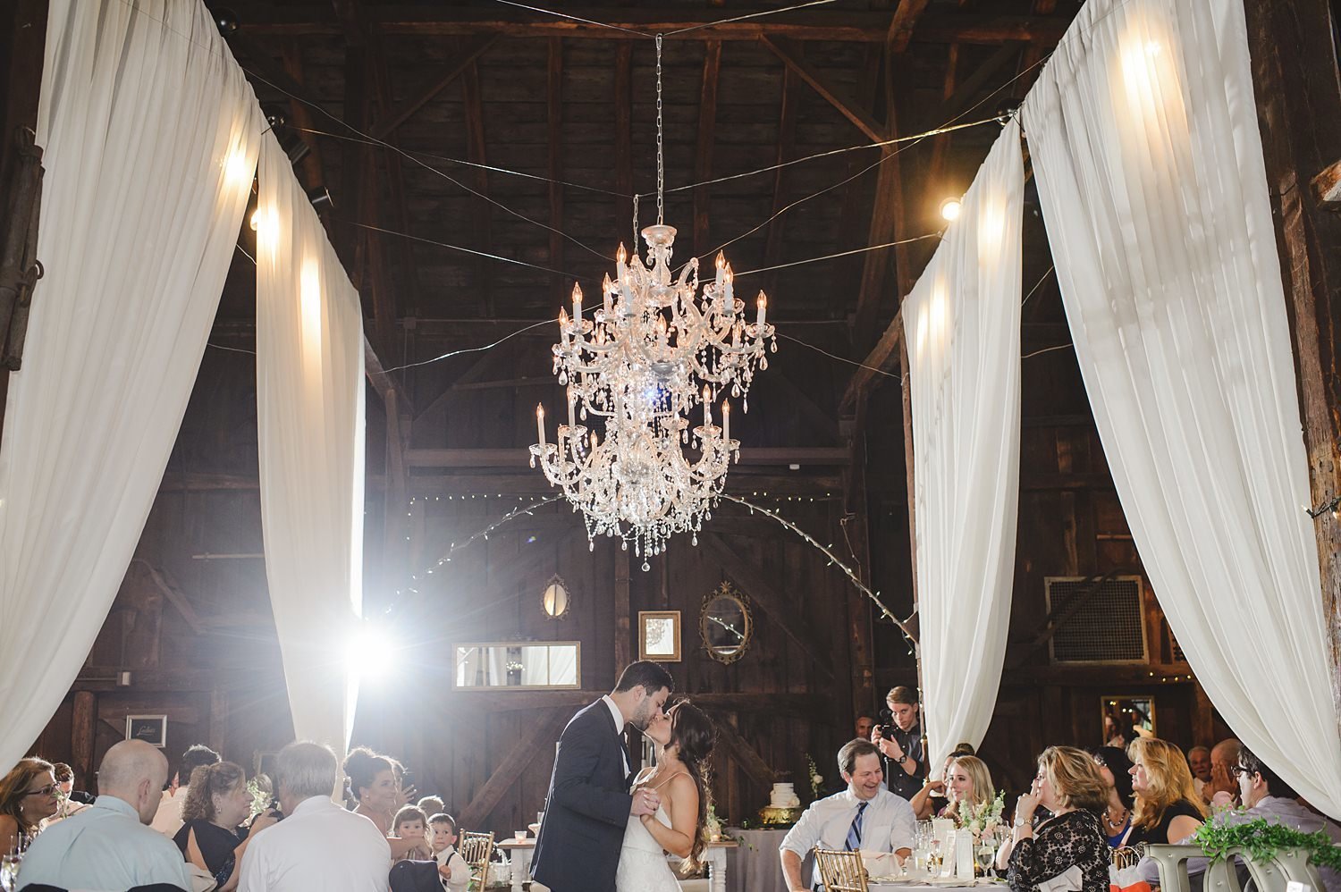 Rustic & Glamorous chandelier wedding at The Webb Barn in Wethersfield, CT