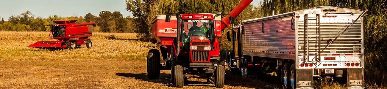 combine-tractor-truck-hayfield-minnesota