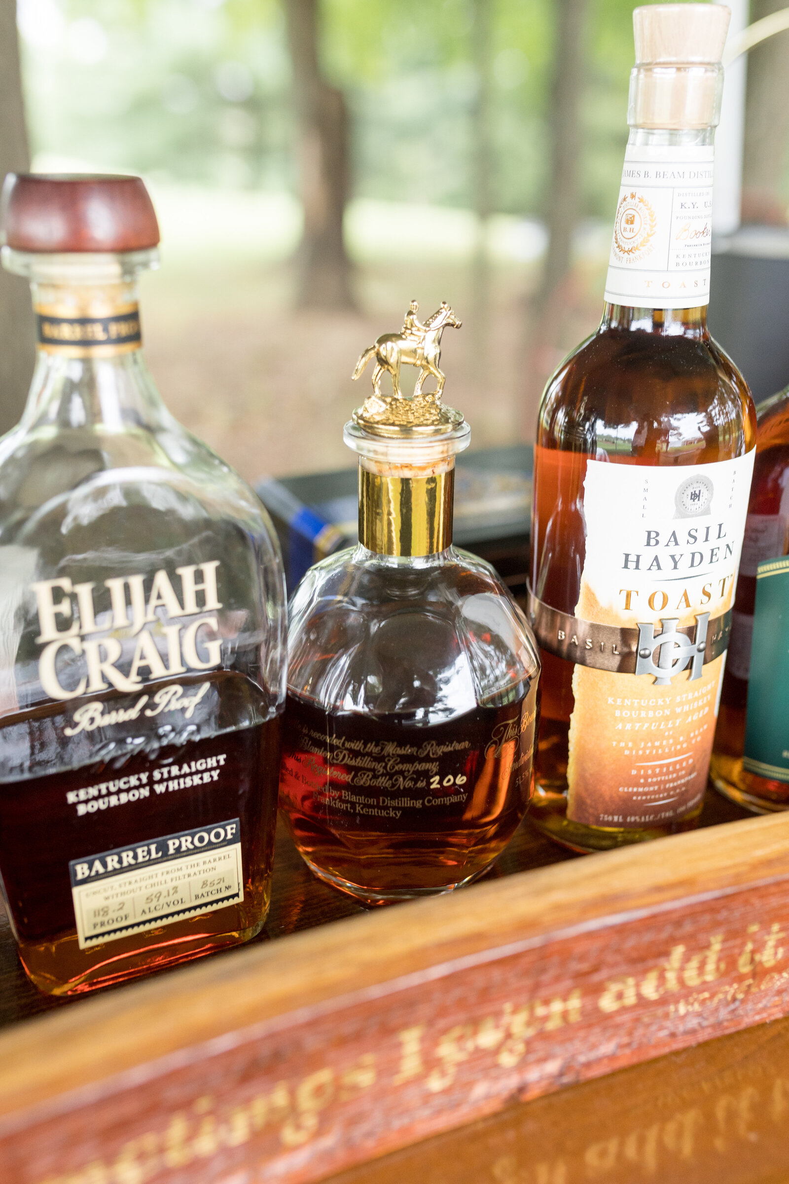 Bourbon bar at wedding