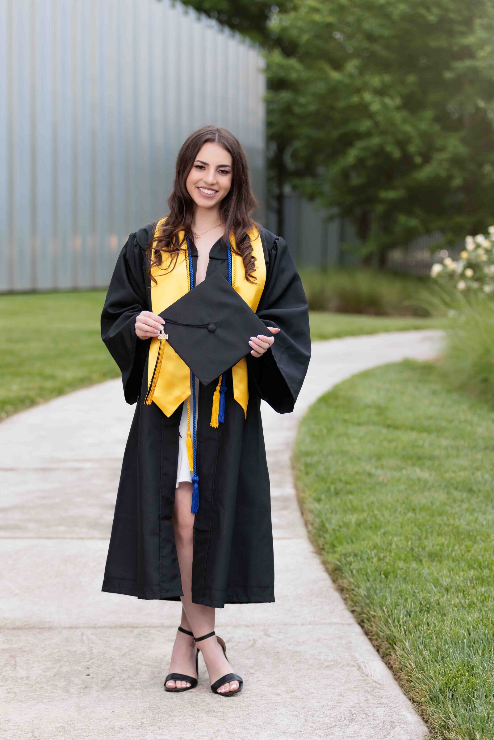 Raleigh Senior Portraits cap and gown