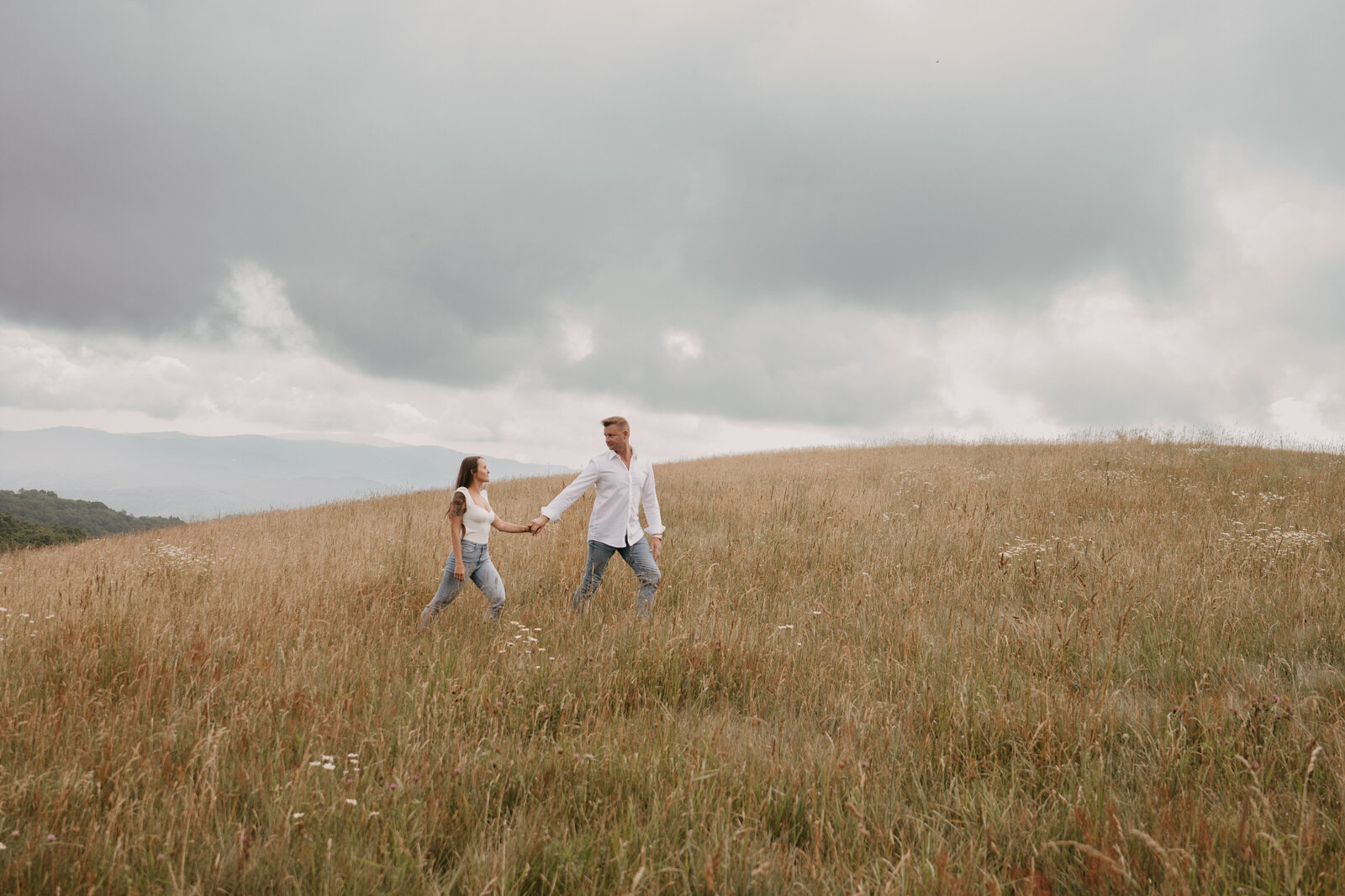 Mountain engagement photography