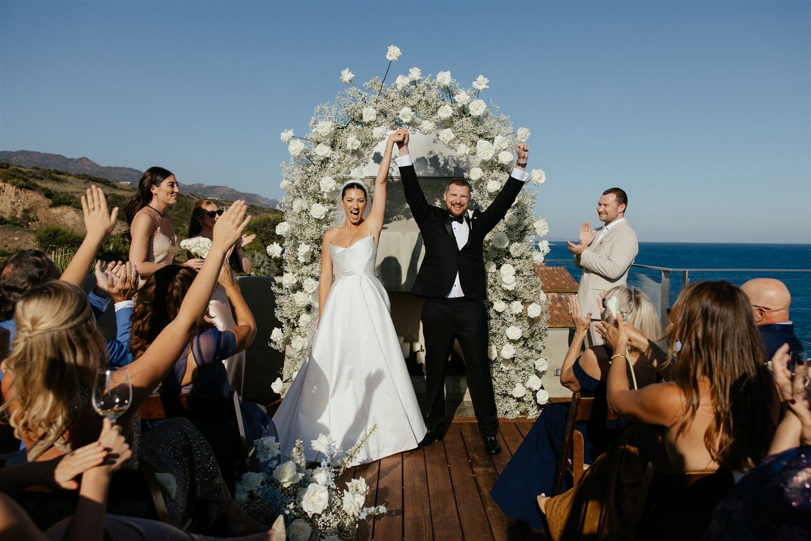 Beach wedding ceremony