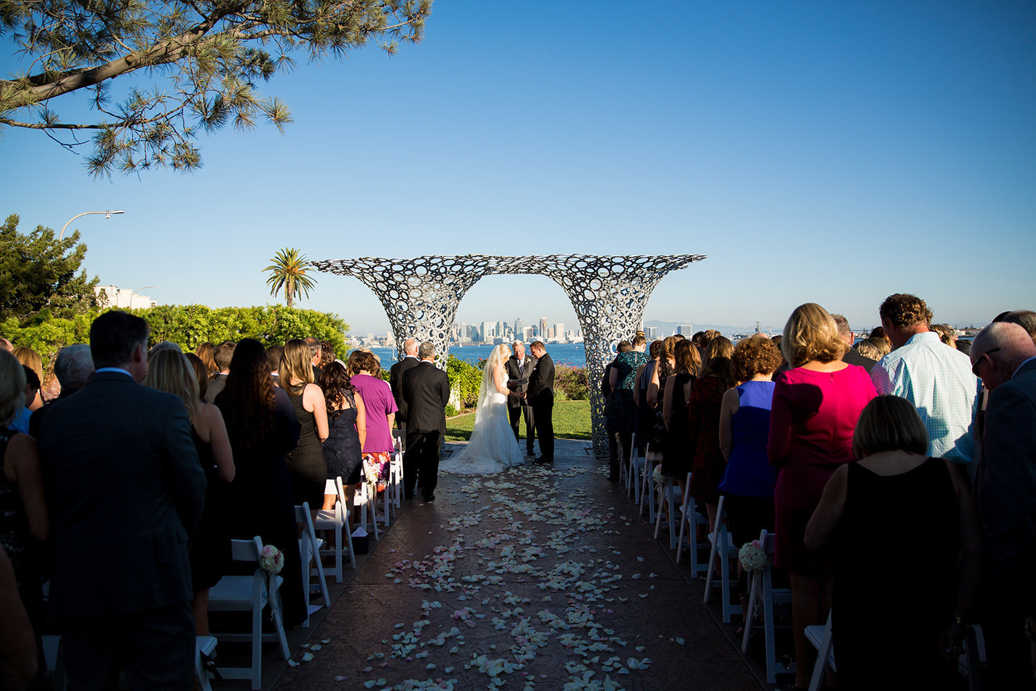 ceremony with bride and groom saying their vows