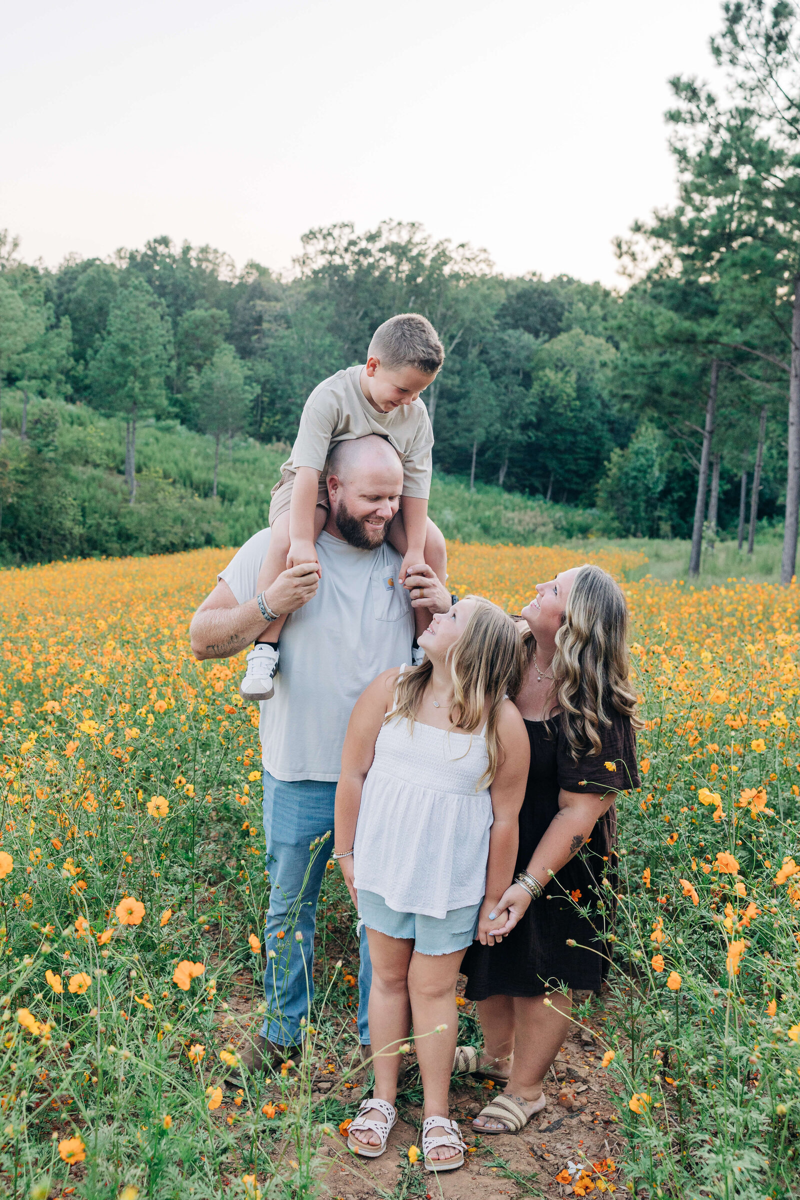Family-looking-at-each-other-Dogwood-Farm